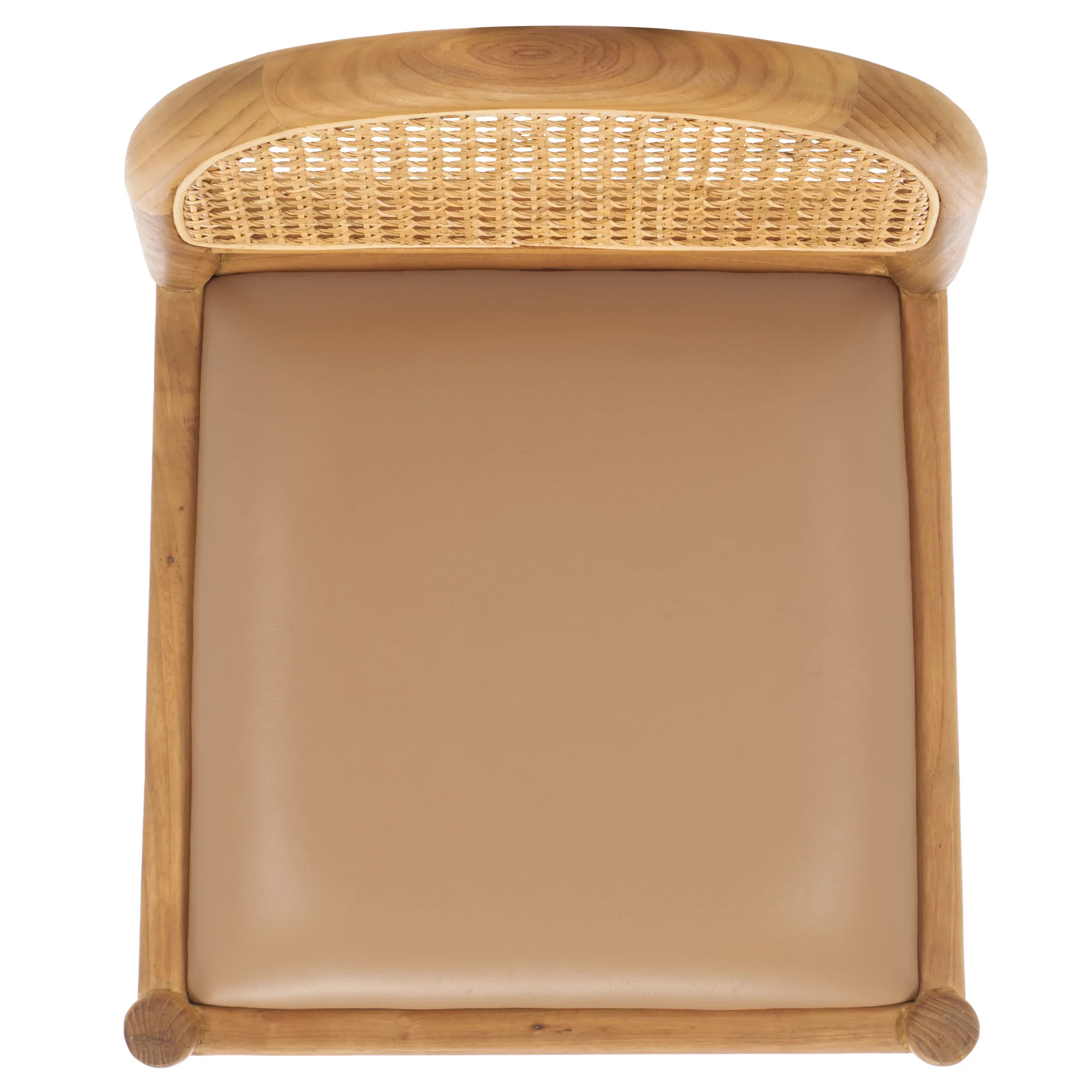 Laylie Rattan And Leather Counter Stool - Image 52