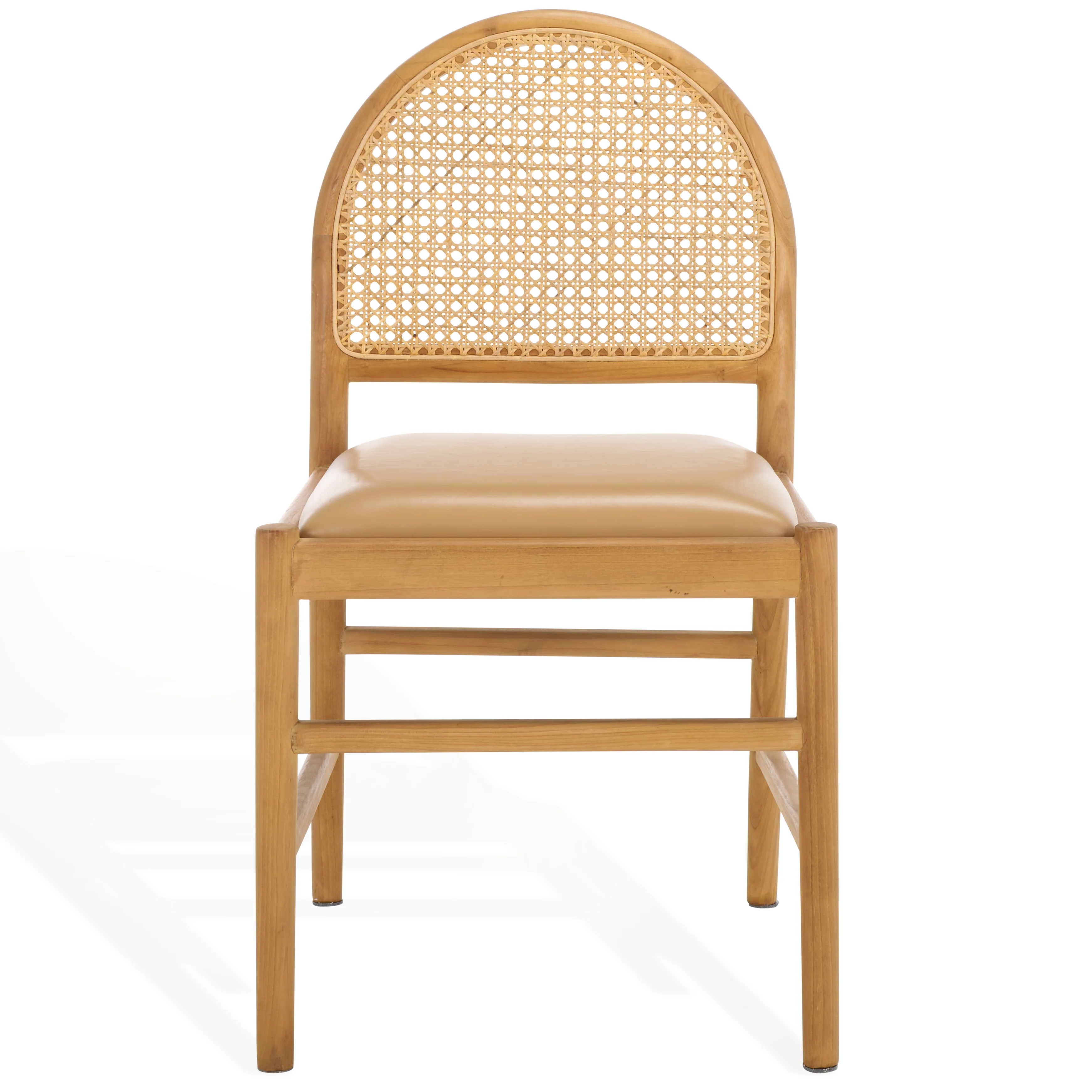 Laylie Rattan And Leather Dining Chair - Set of 2 - Image 5