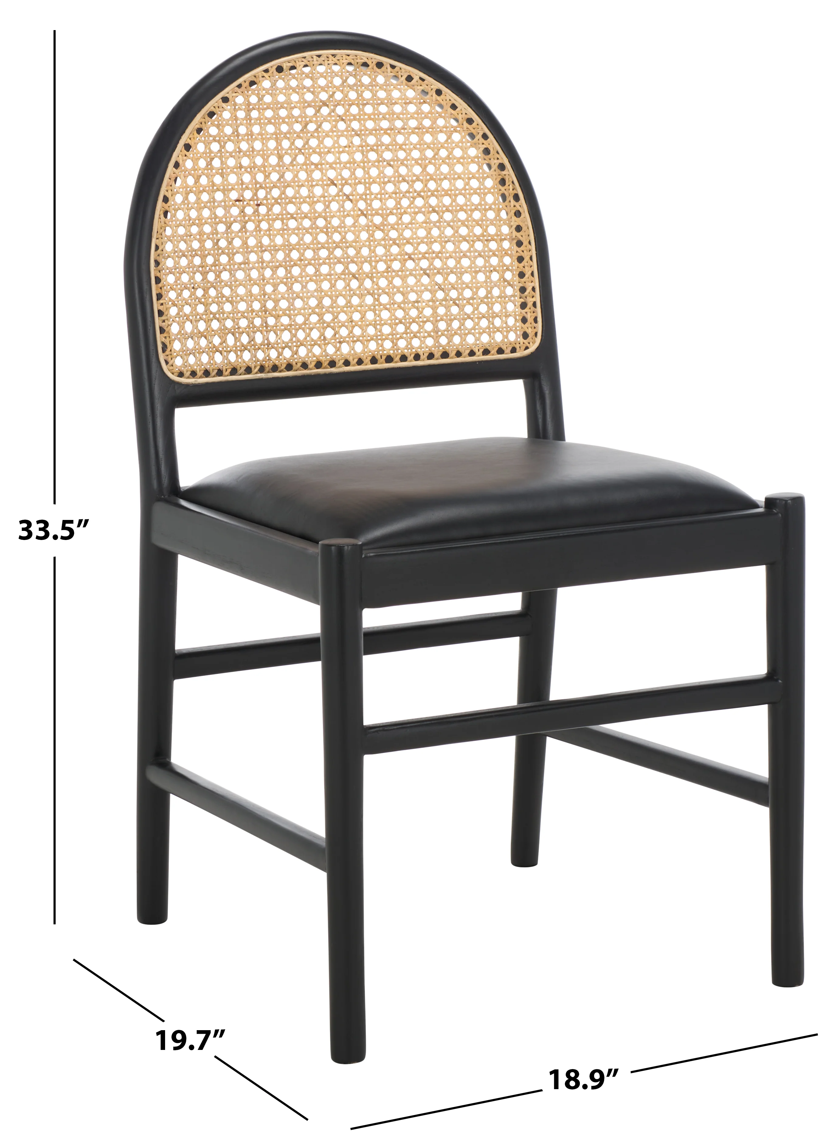 Laylie Rattan And Leather Dining Chair - Set of 2 - Image 64