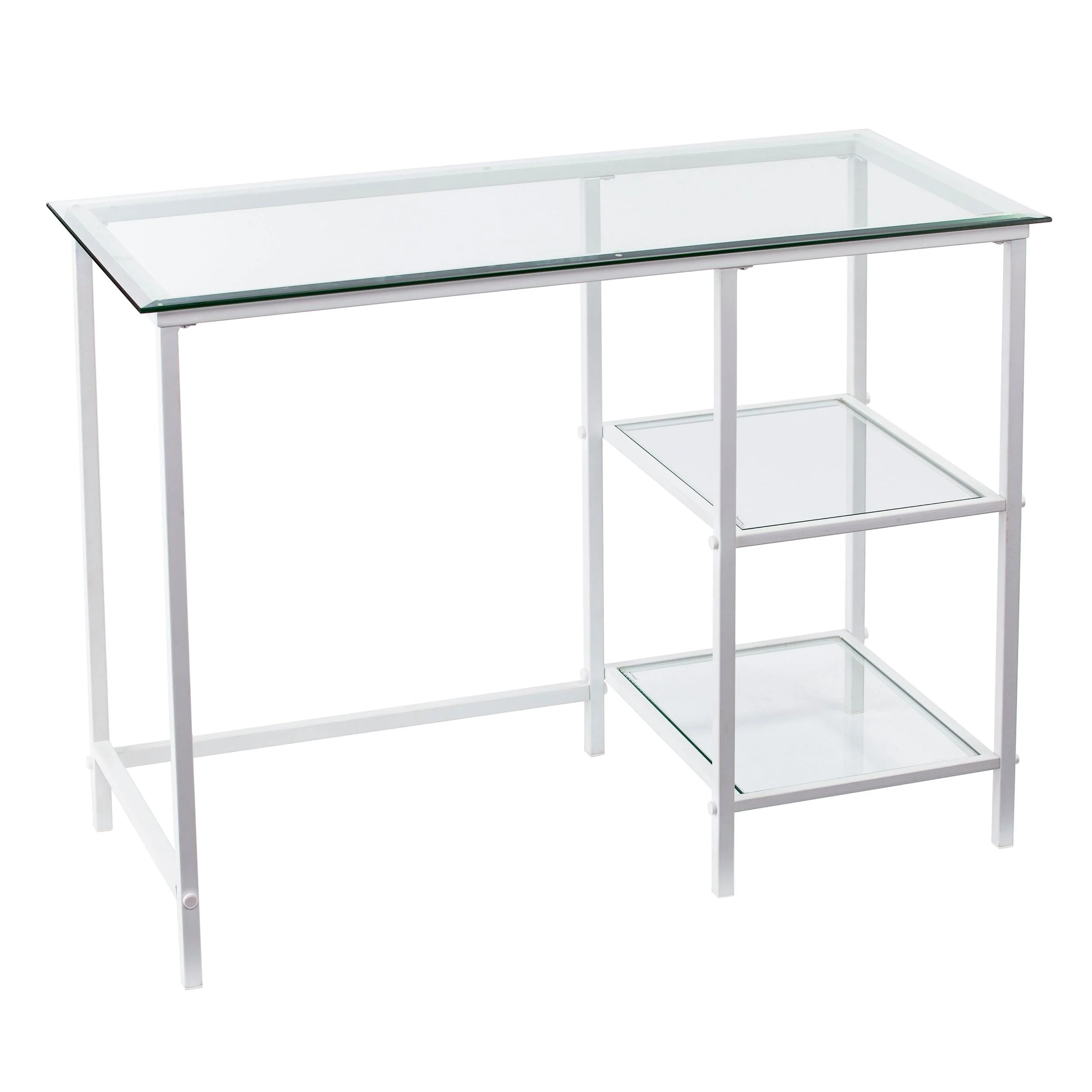 Layton Metal/Glass Student Desk - White