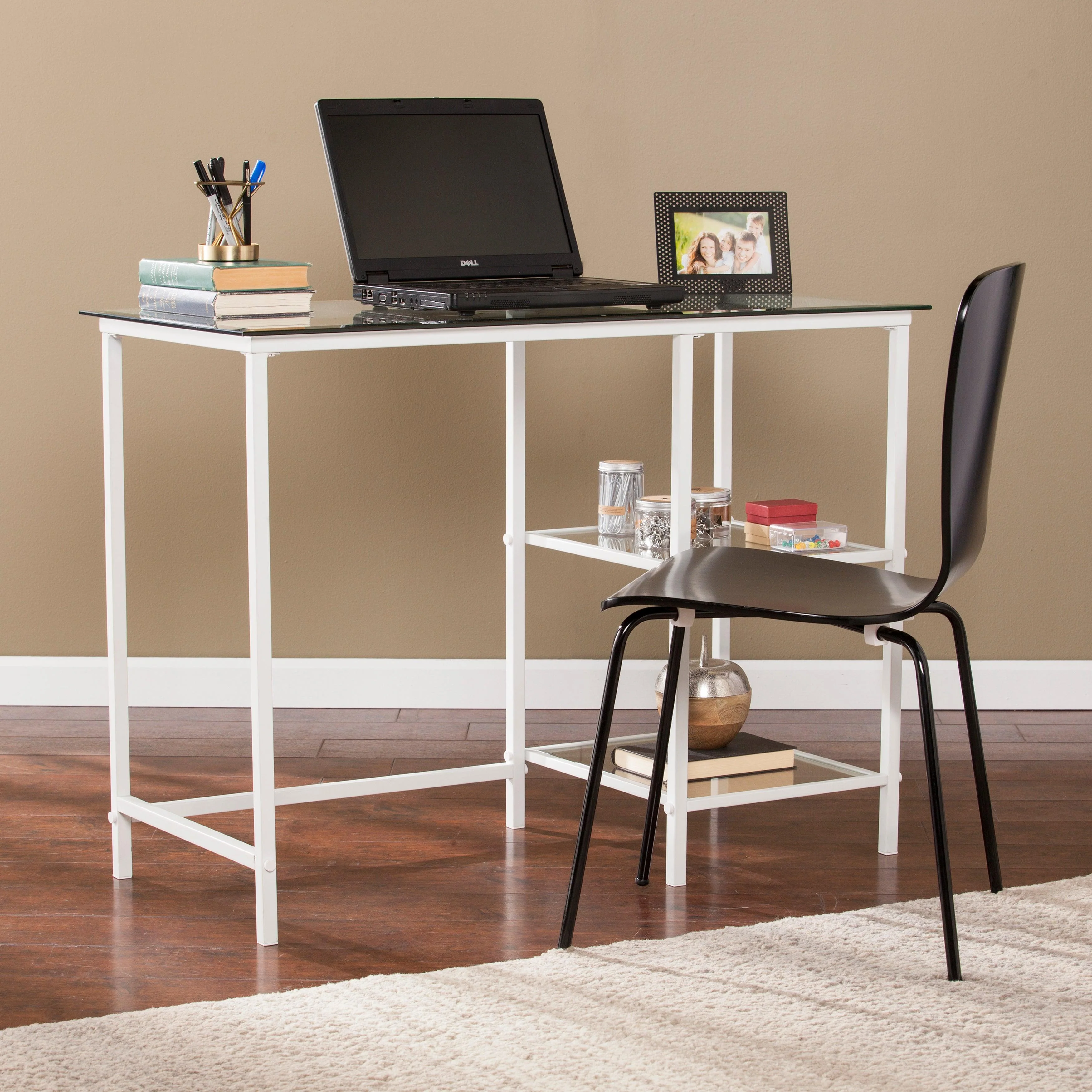Layton Metal/Glass Student Desk - White - Image 10