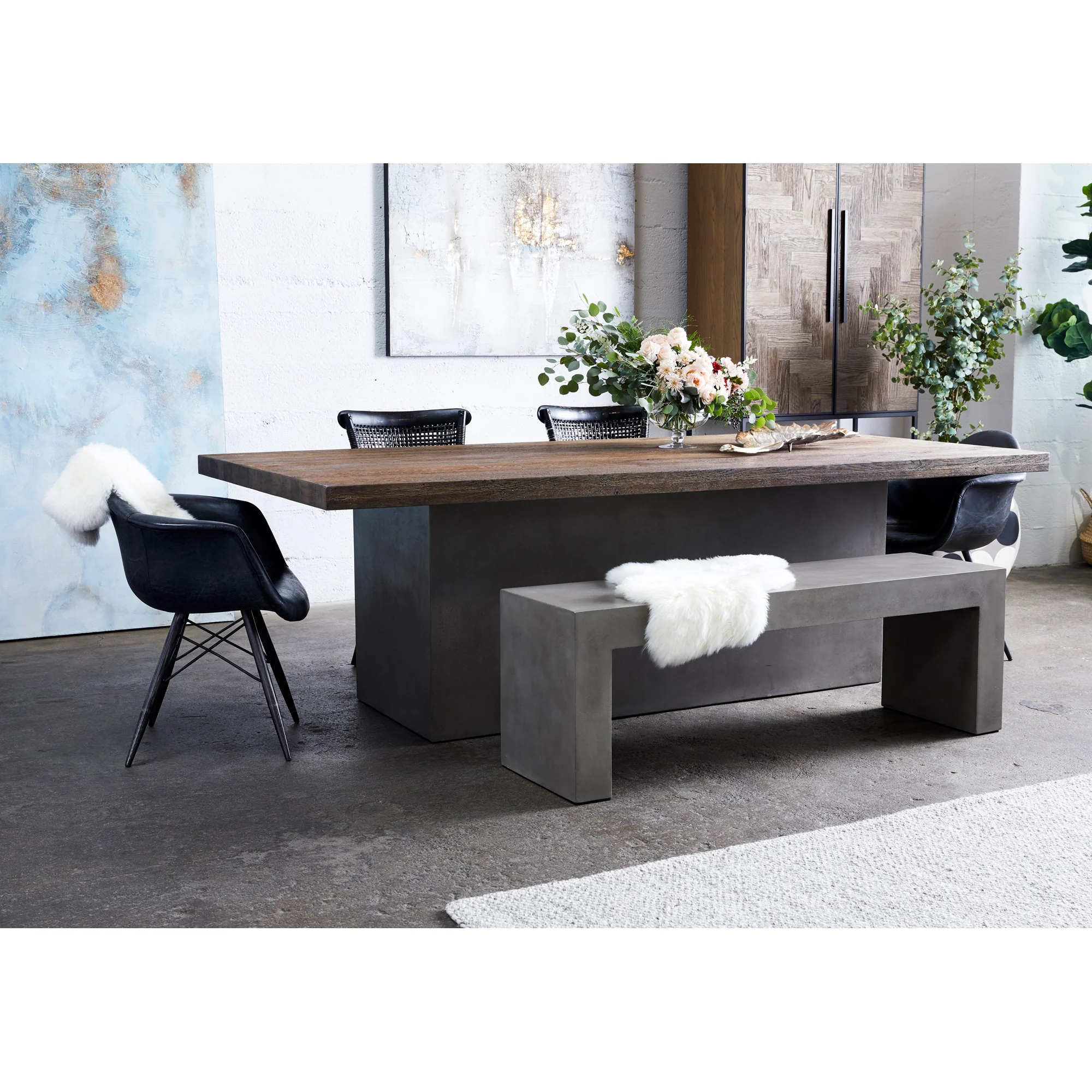 Lazarus Outdoor Bench Grey - Image 2