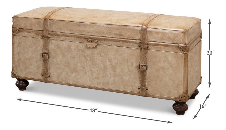 Leather Trunk/Bench - Image 6