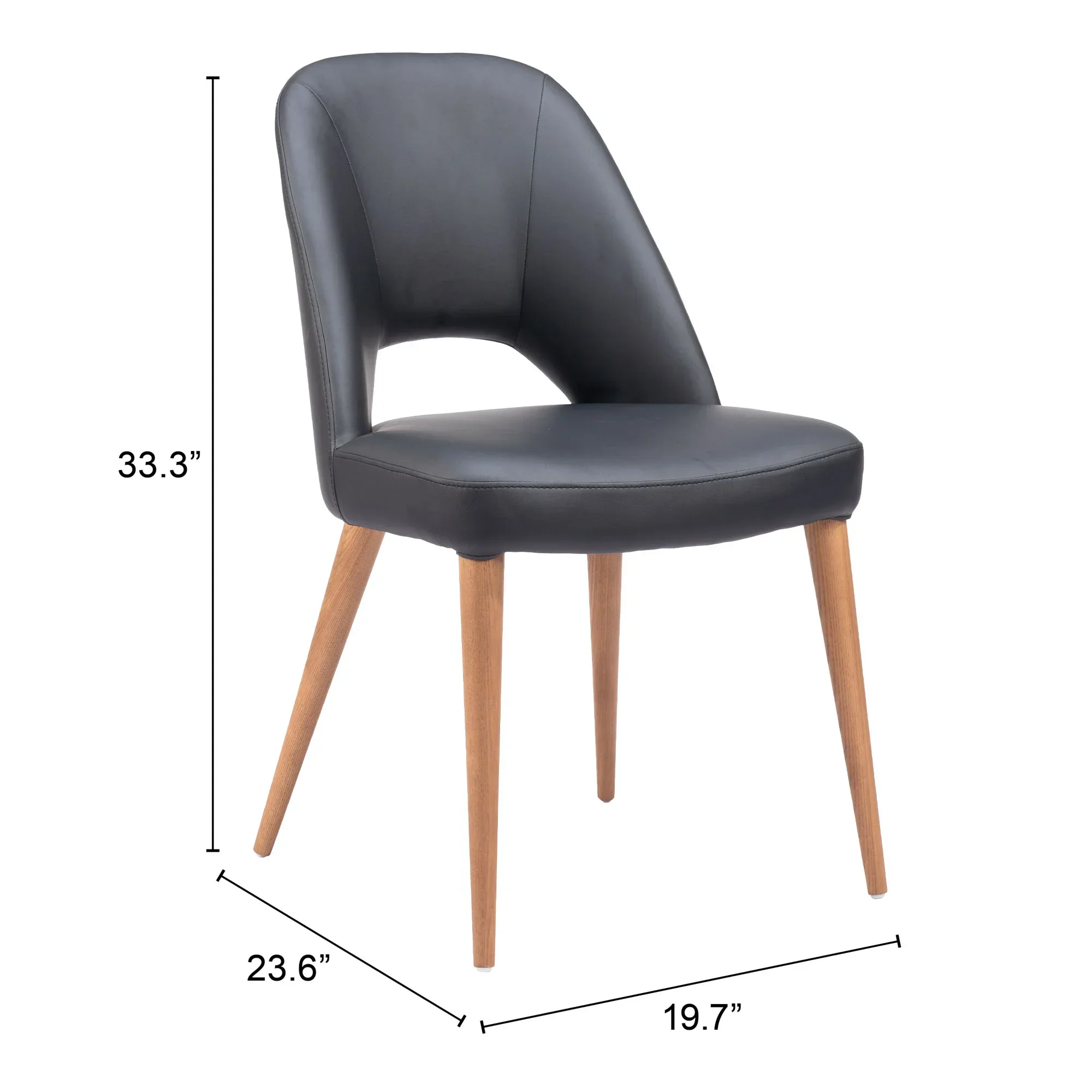 Leith Dining Chair (Set of 2) Black - Image 5