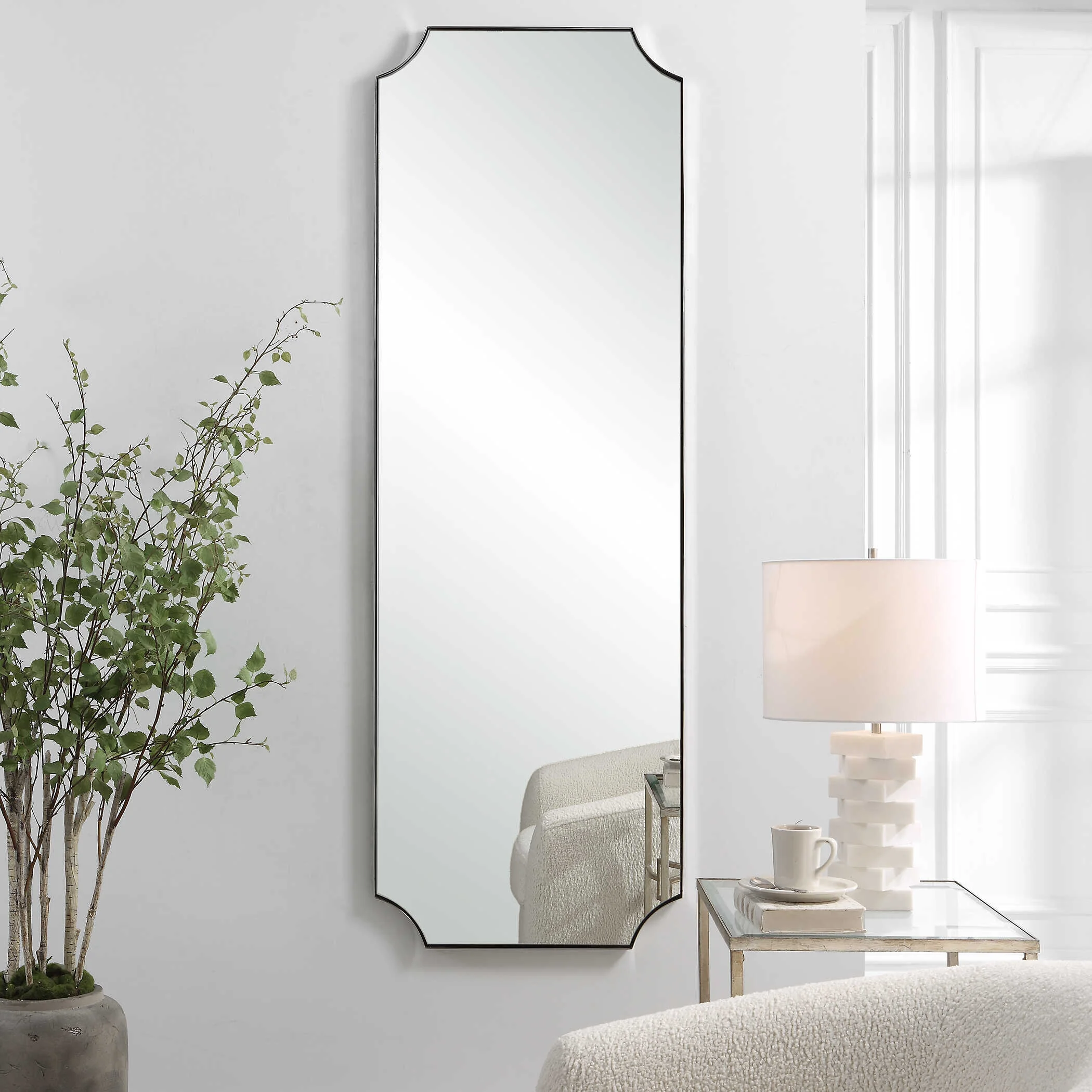 Lennox Nickel Tall Mirror - Image 2