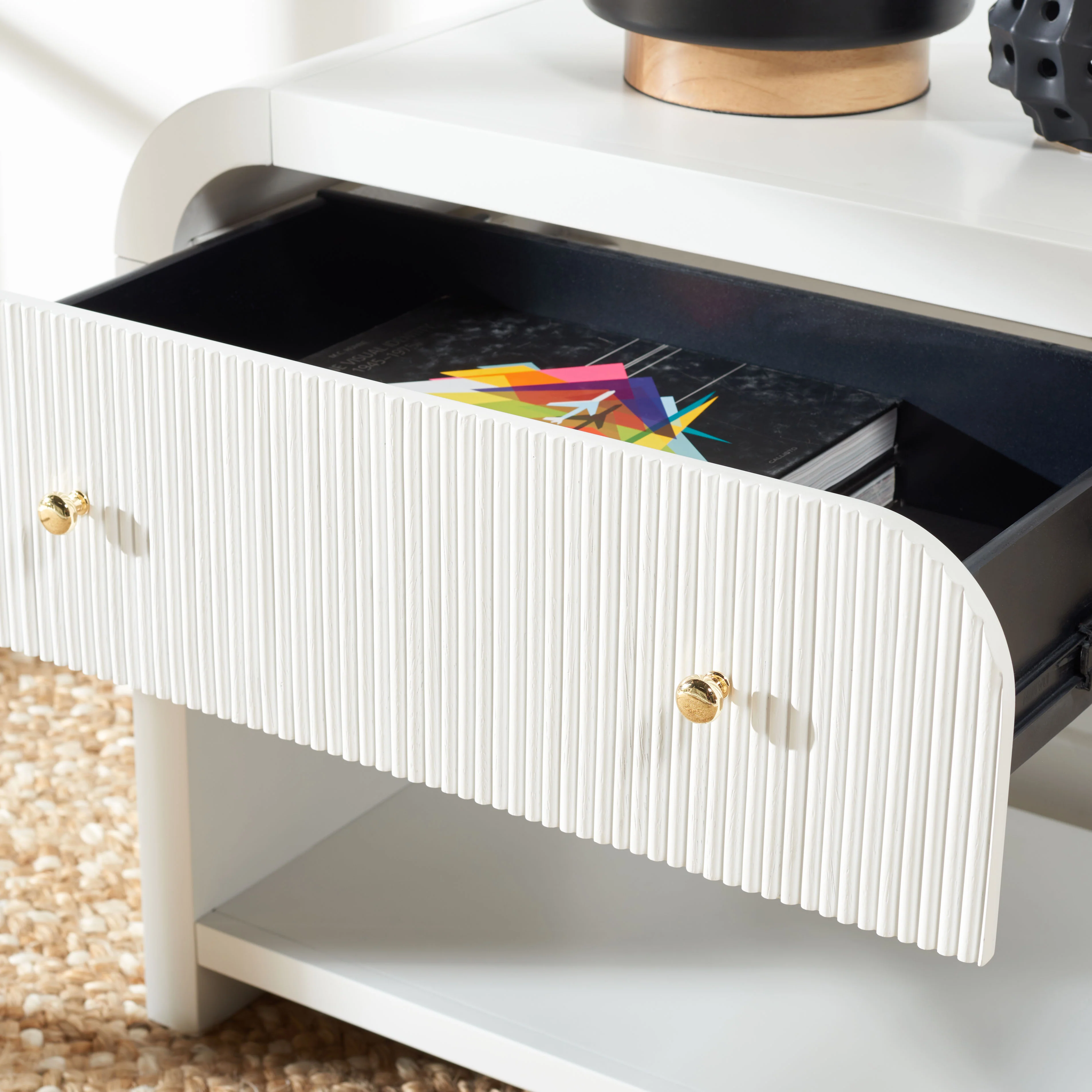 Liabella 1 Drawer Curved Nightstand - Image 34