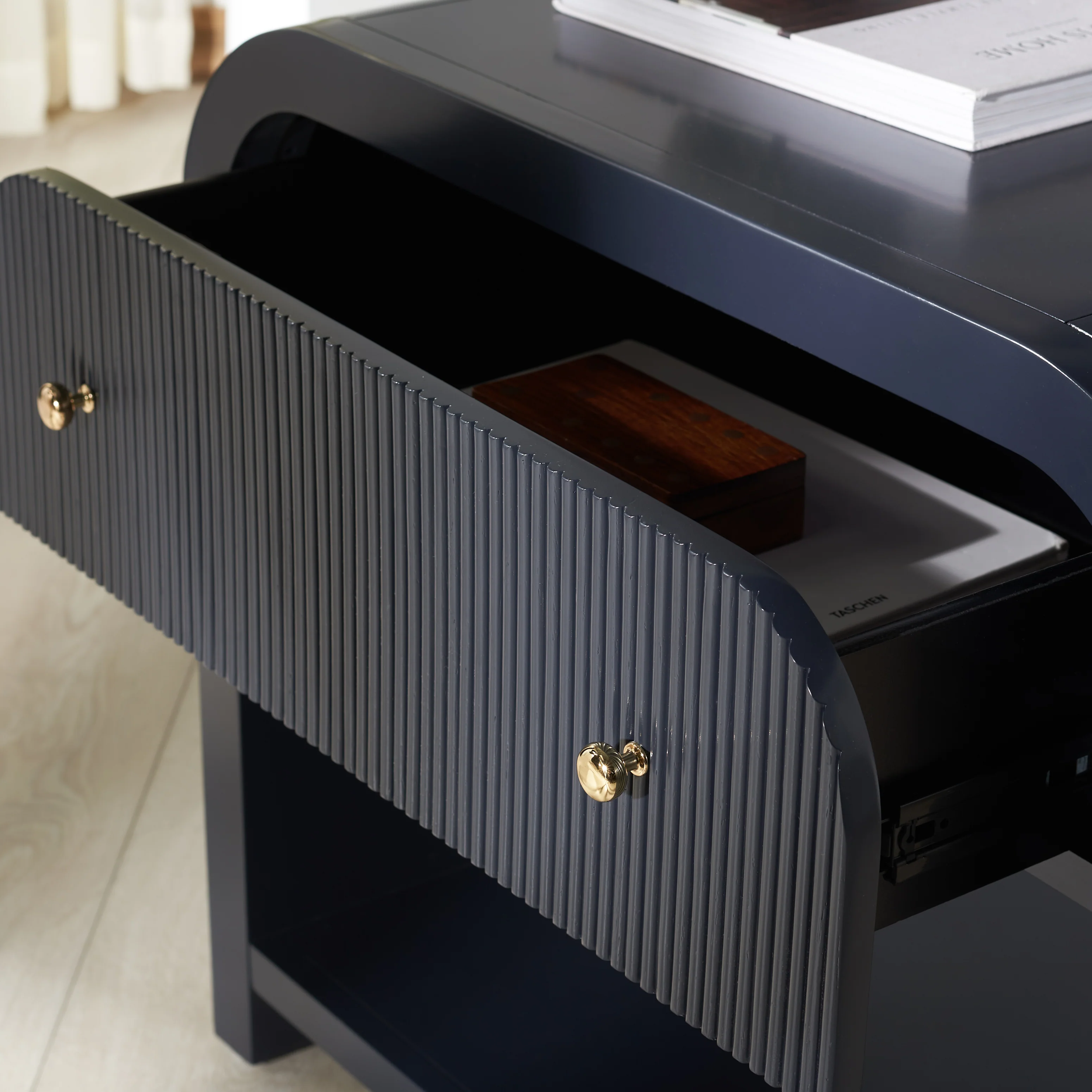 Liabella 1 Drawer Curved Nightstand - Image 53