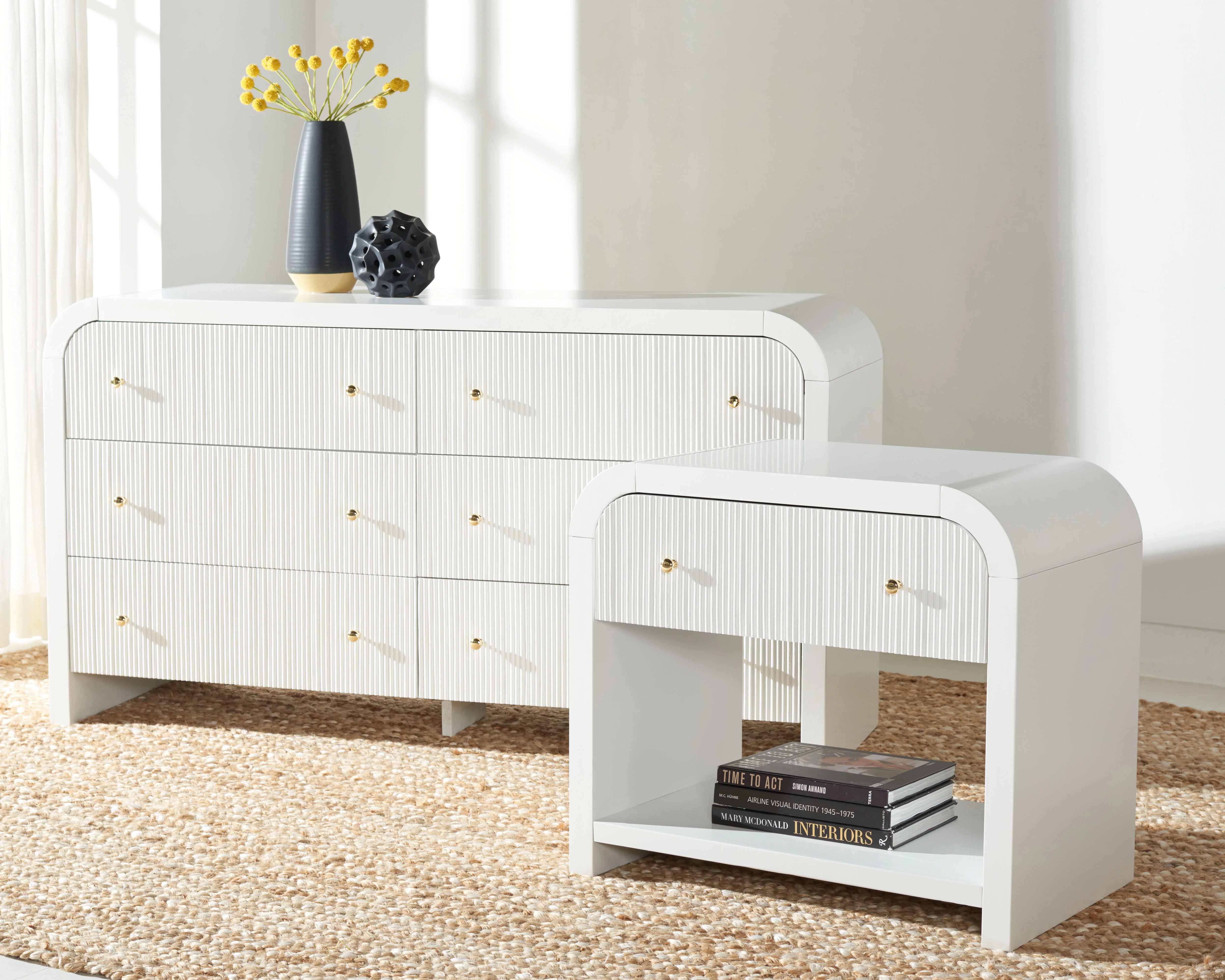 Liabella 1 Drawer Curved Nightstand - Image 64