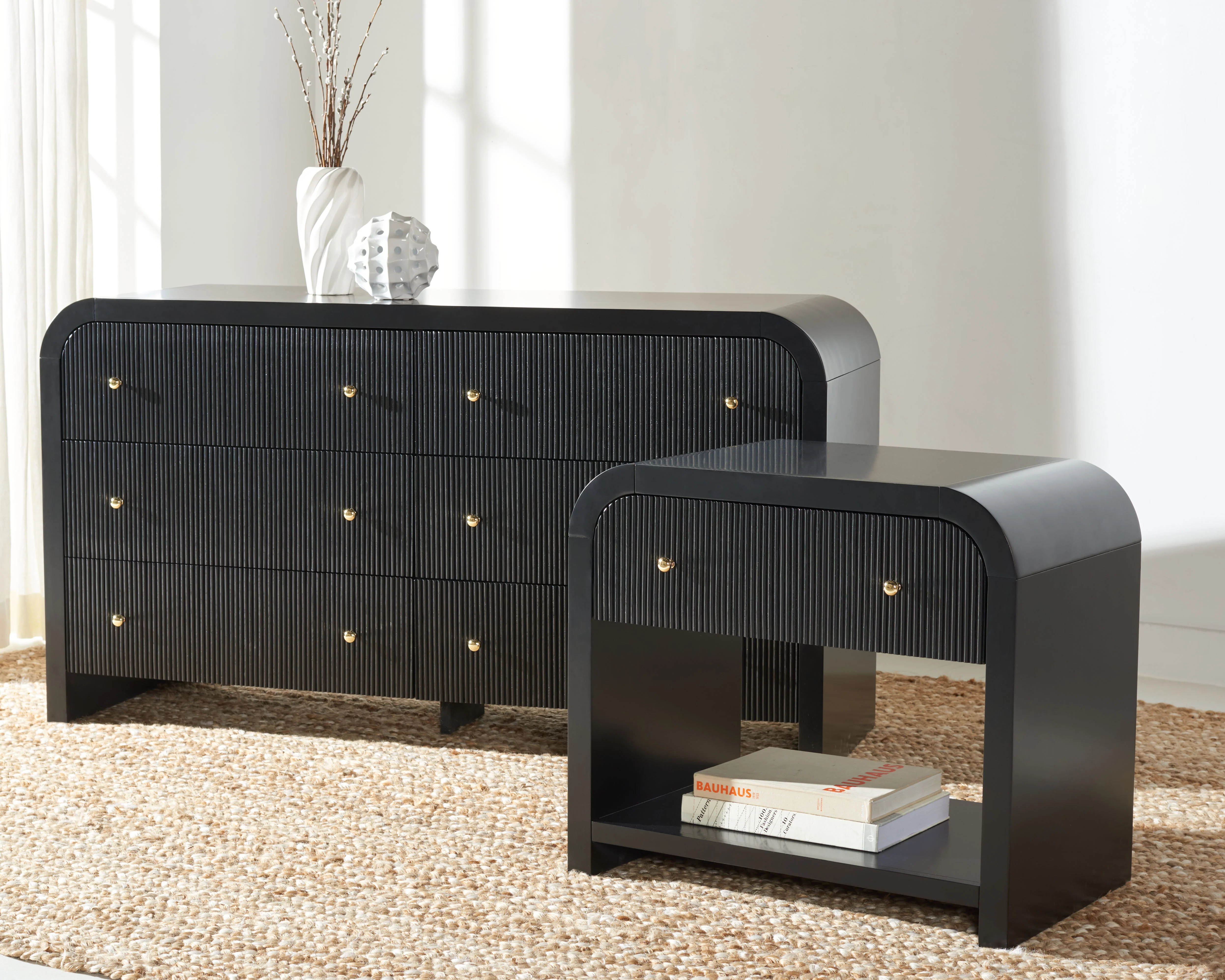 Liabella 1 Drawer Curved Nightstand - Image 65