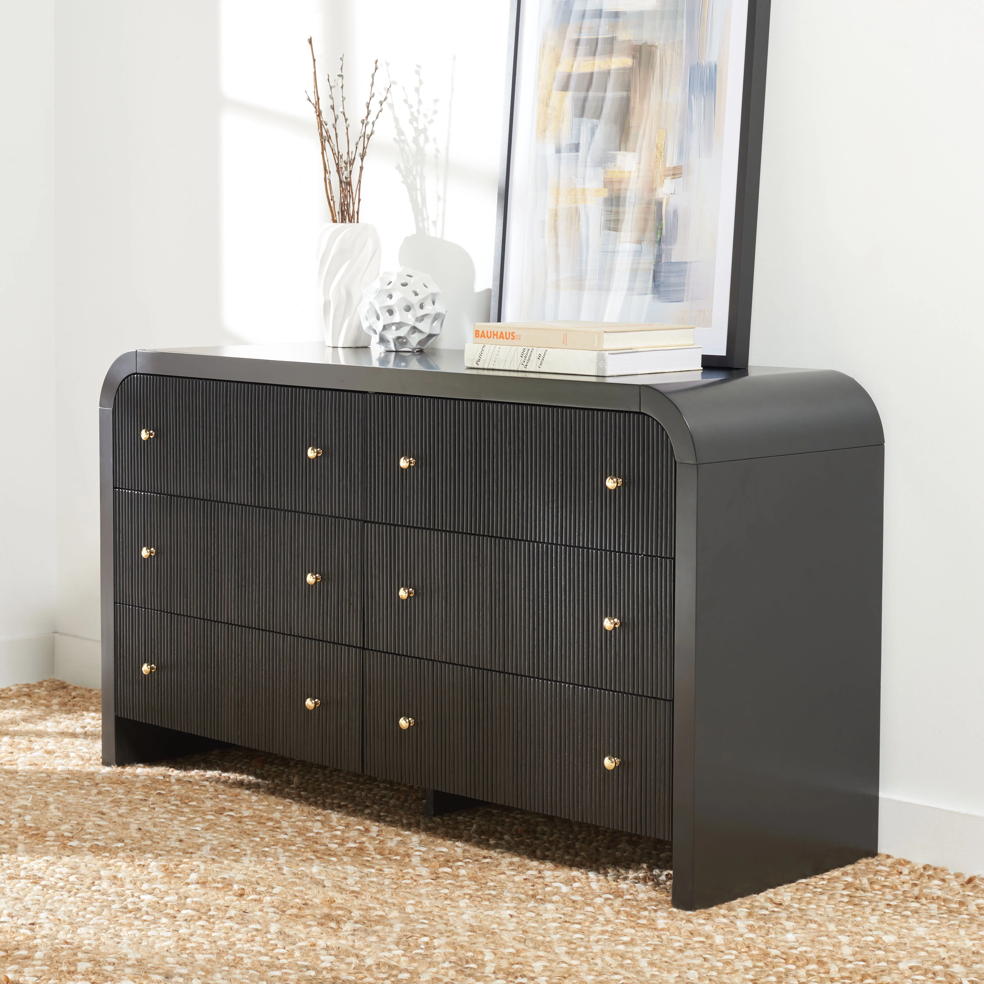 Liabella 6 Drawer Curved Dresser - Image 15