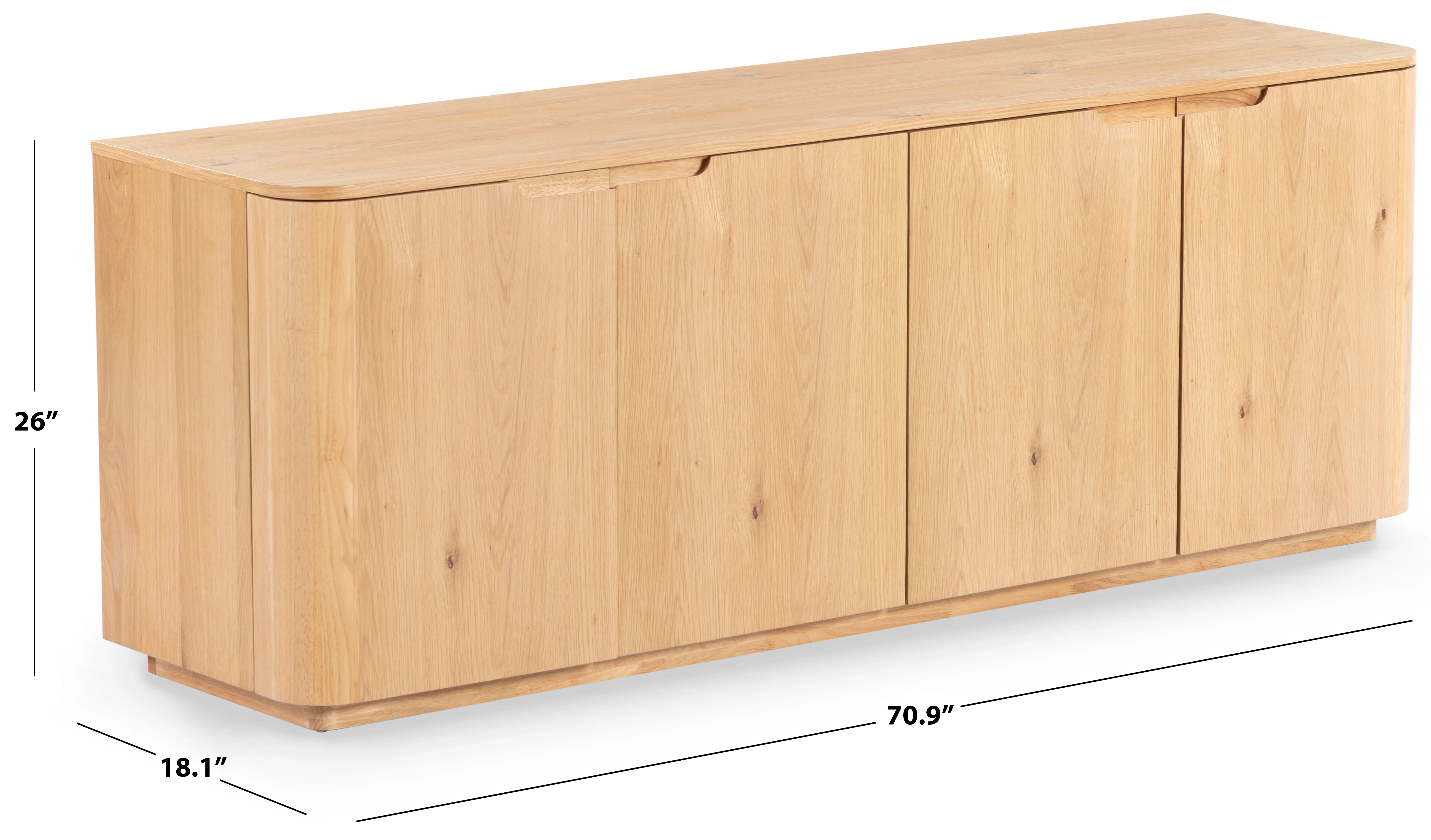 Liadonna 4 Door Wood Sideboard - Image 15