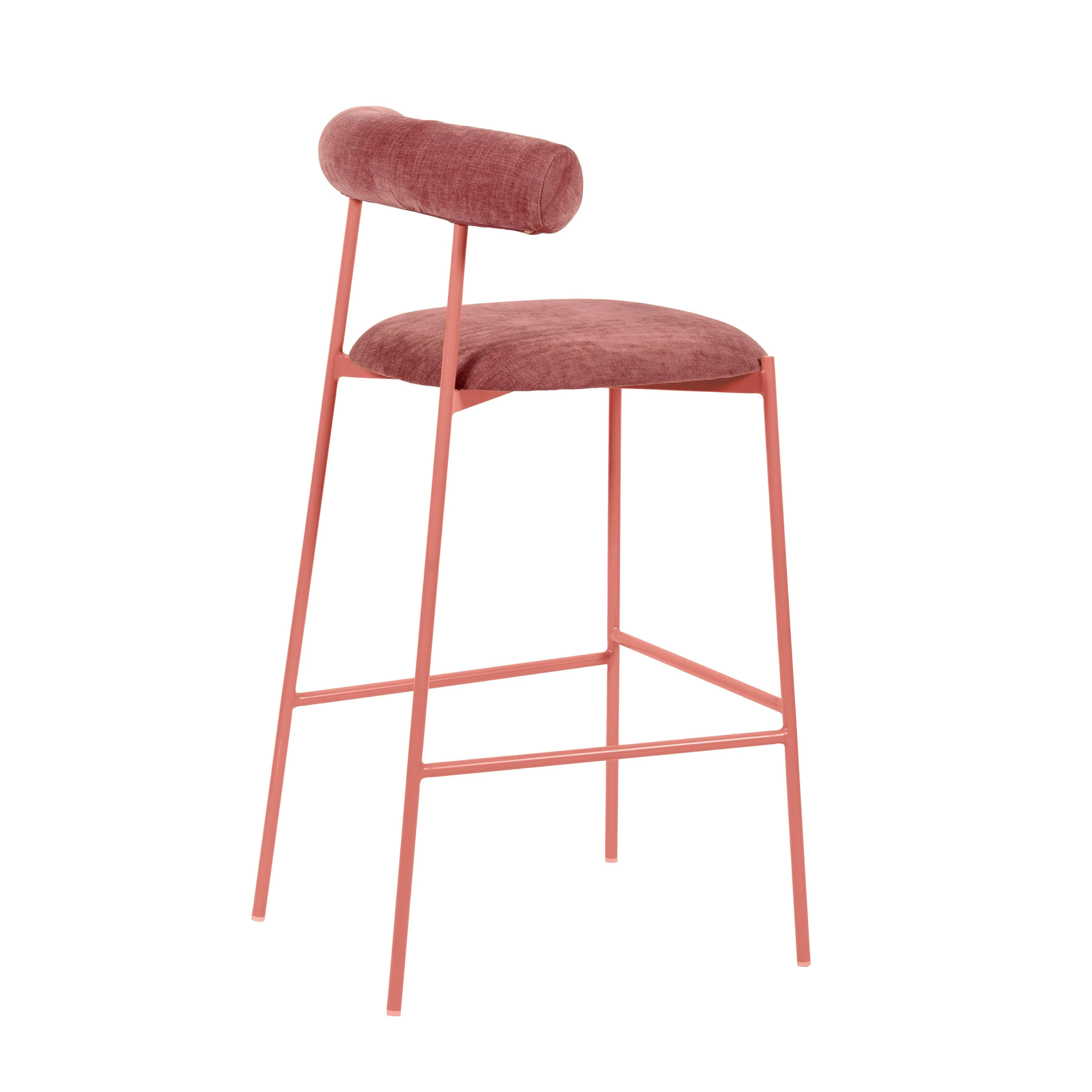 Liliana Mauve Velvet Bar Stool - Image 4