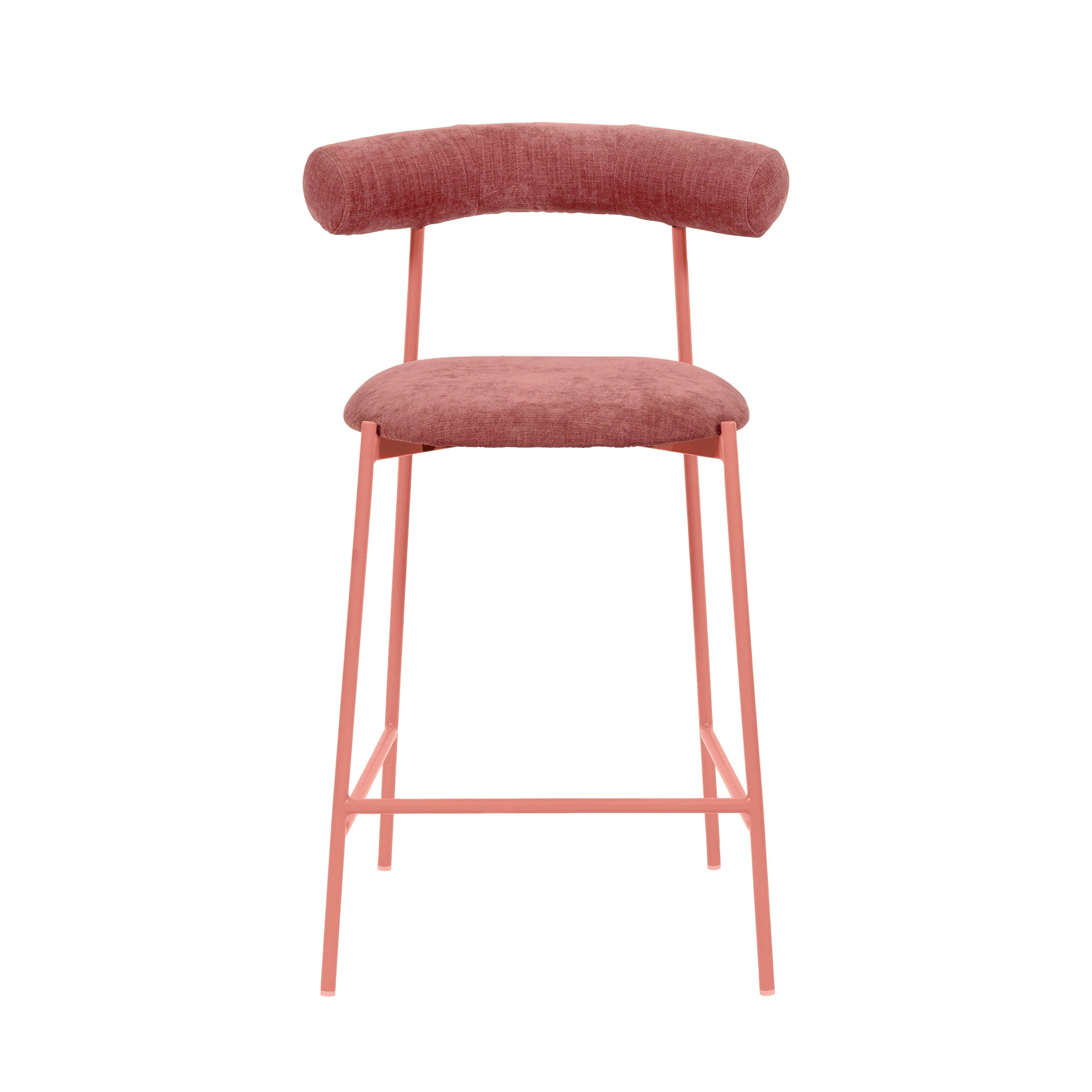 Liliana Mauve Velvet Counter Stool - Image 3