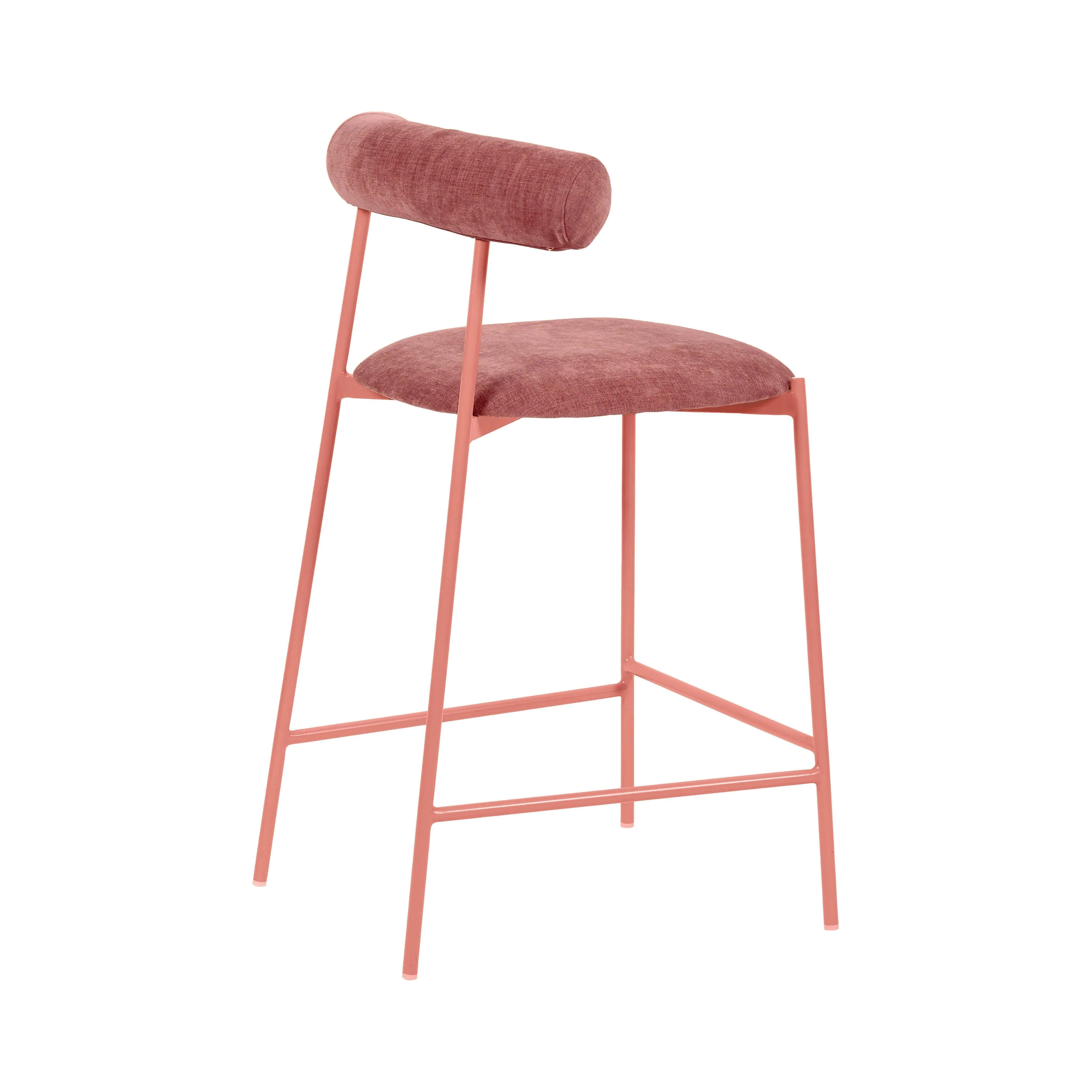 Liliana Mauve Velvet Counter Stool - Image 4