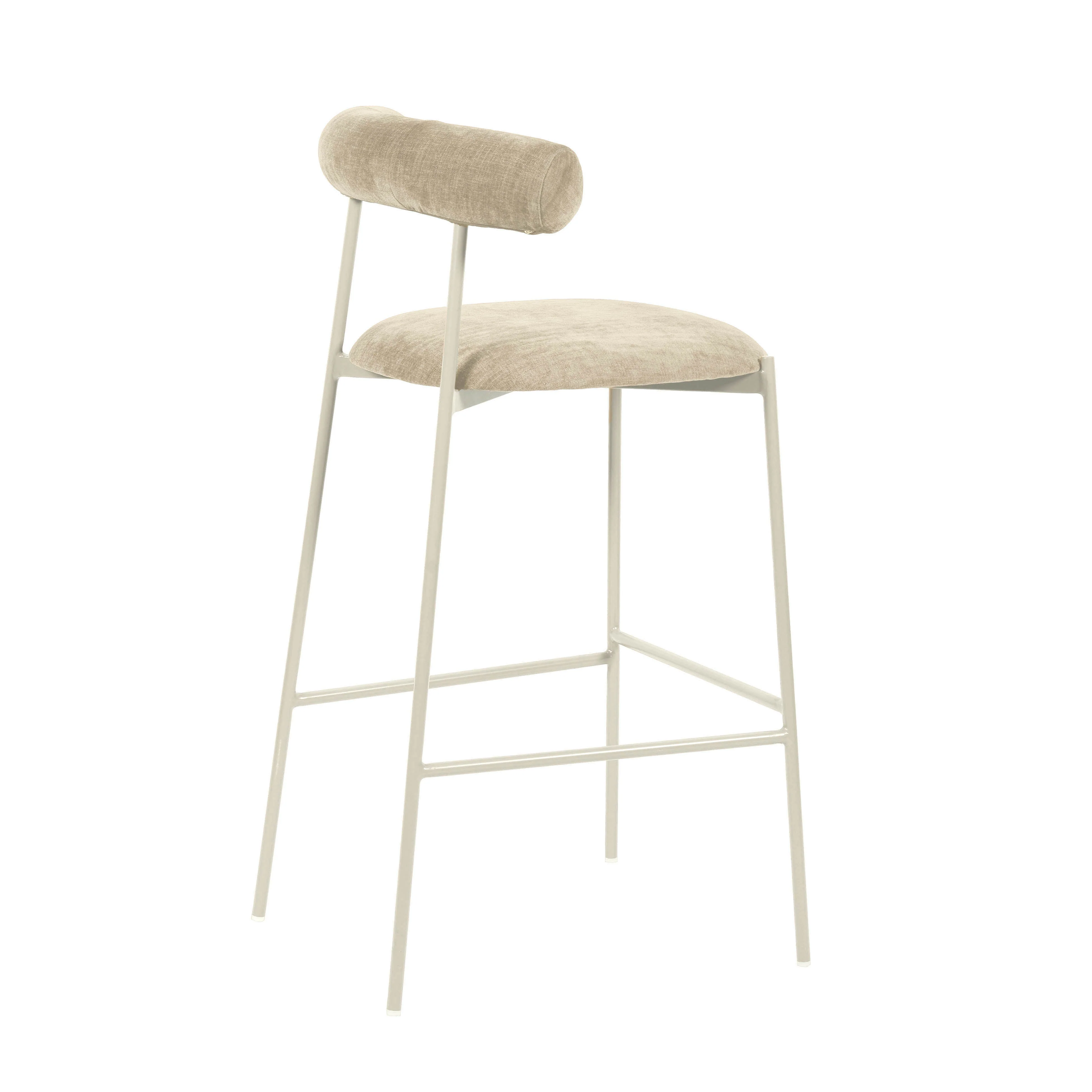 Liliana Taupe Velvet Bar Stool - Image 4