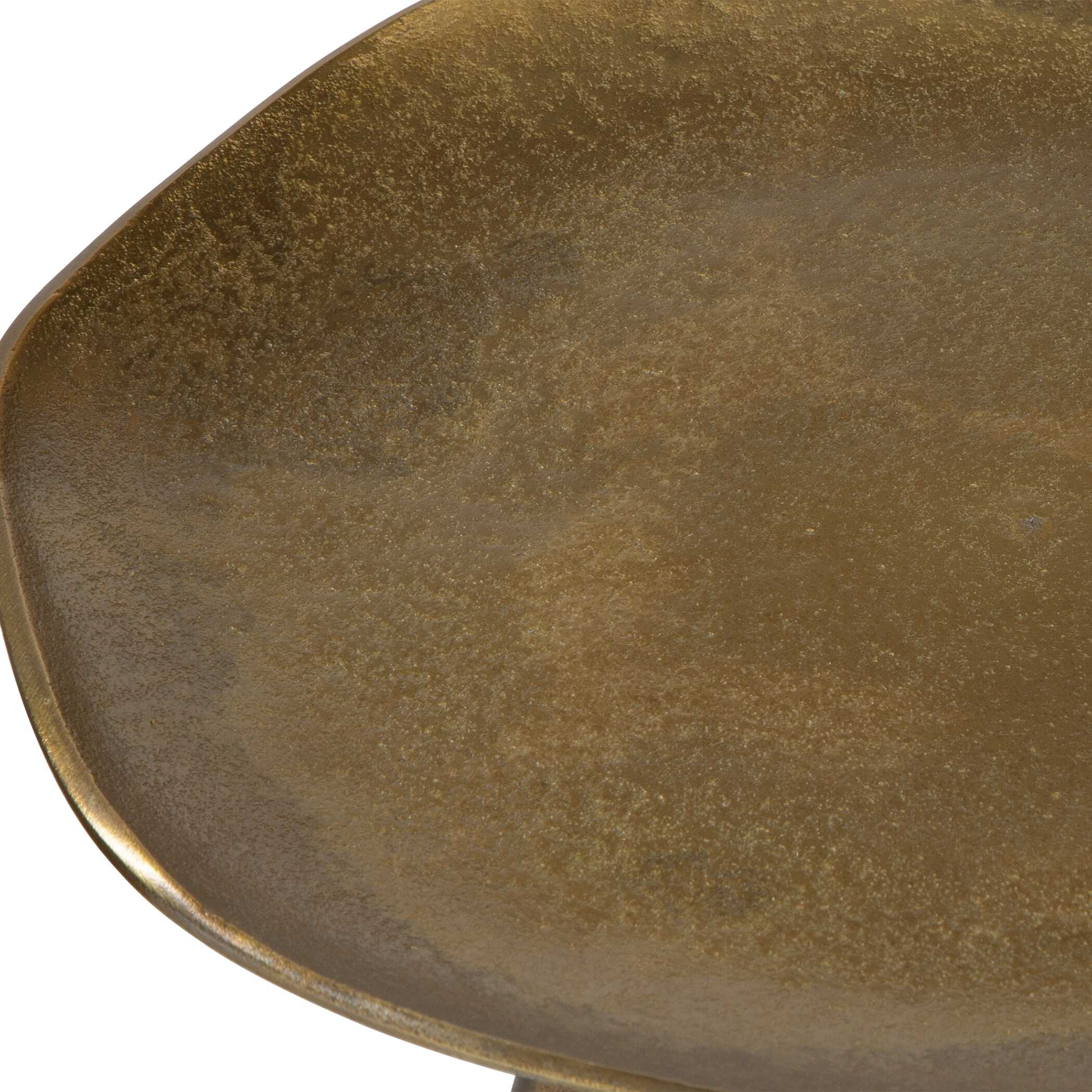 Lily Pad Antique Brass Accent Table - Image 5