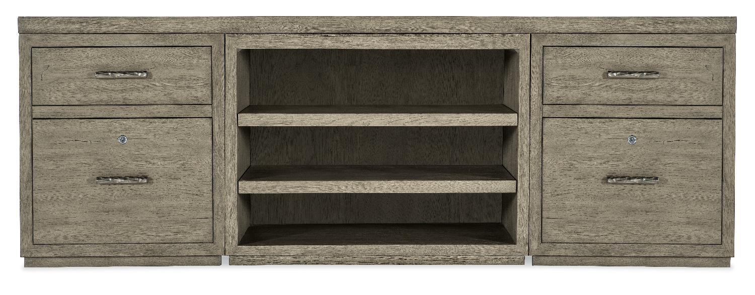 Linville Falls 84" Credenza with Two Files and Open Desk Cabinet - Image 3