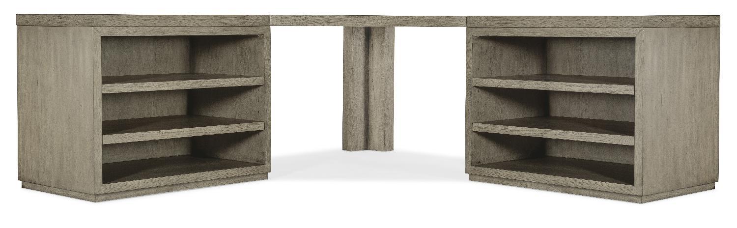 Linville Falls Corner Desk with Two Open Desk Cabinets - Image 3