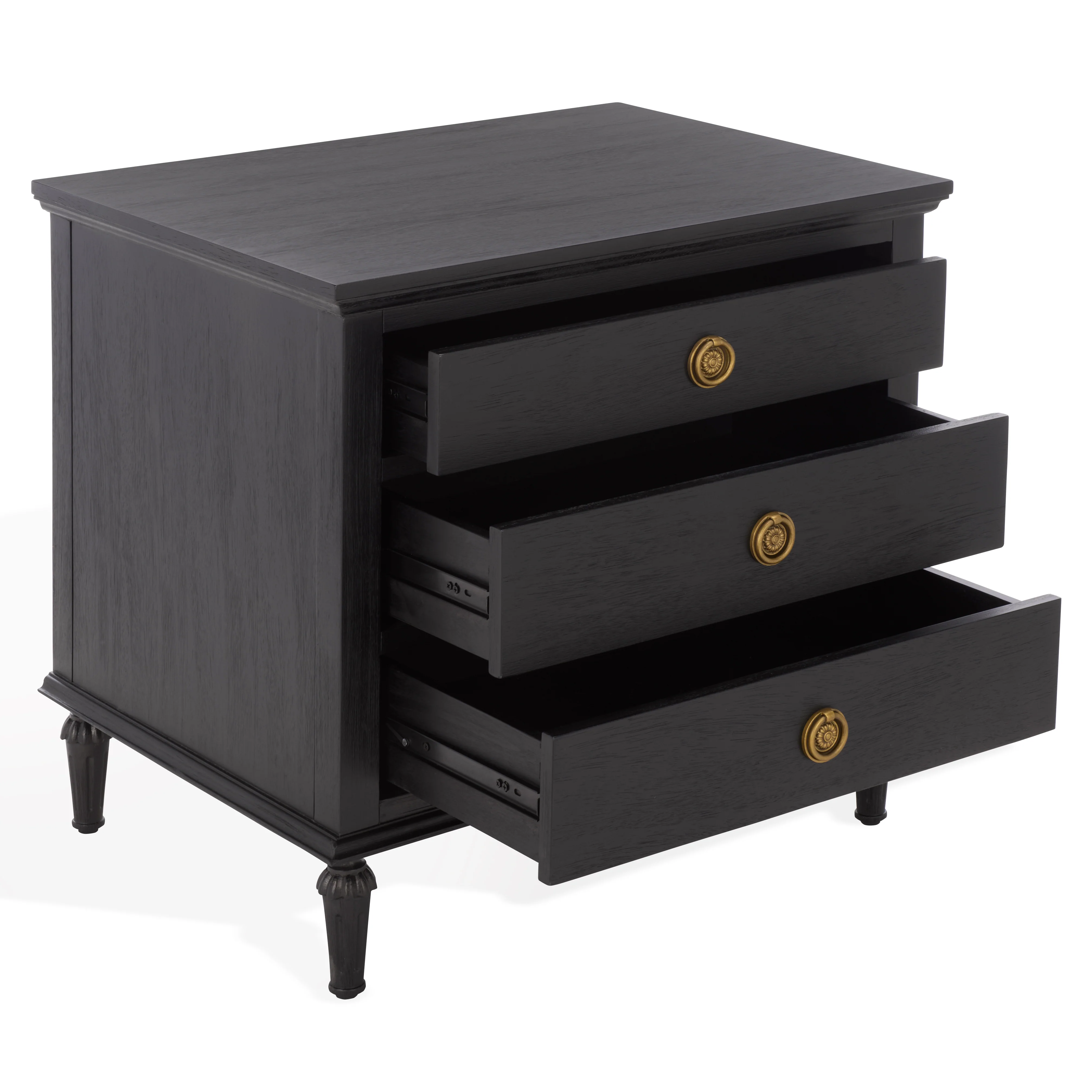 Lisabet 3 Drawer Wood Nightstand - Image 4