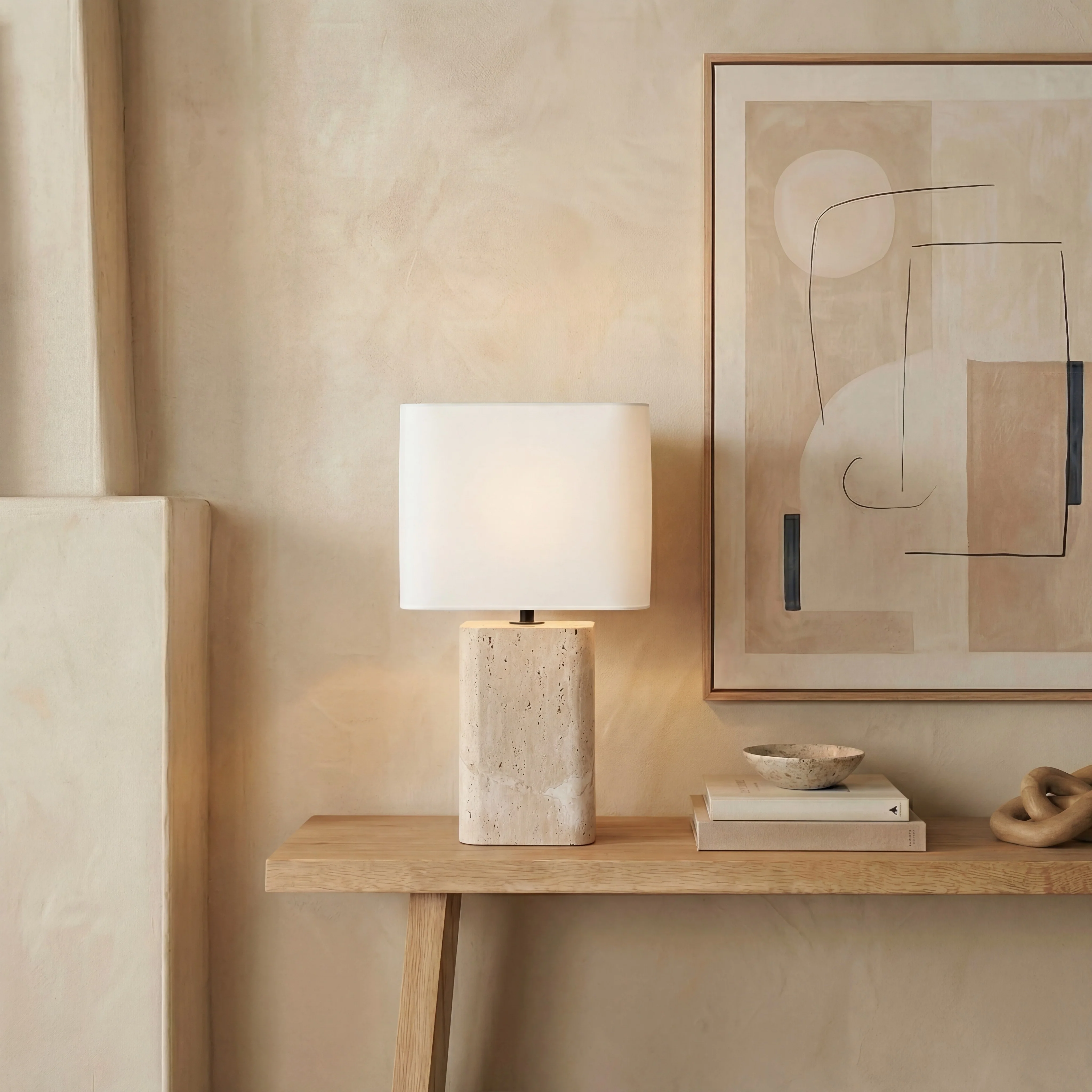 Lisabryna Travertine Table Lamp - Image 3