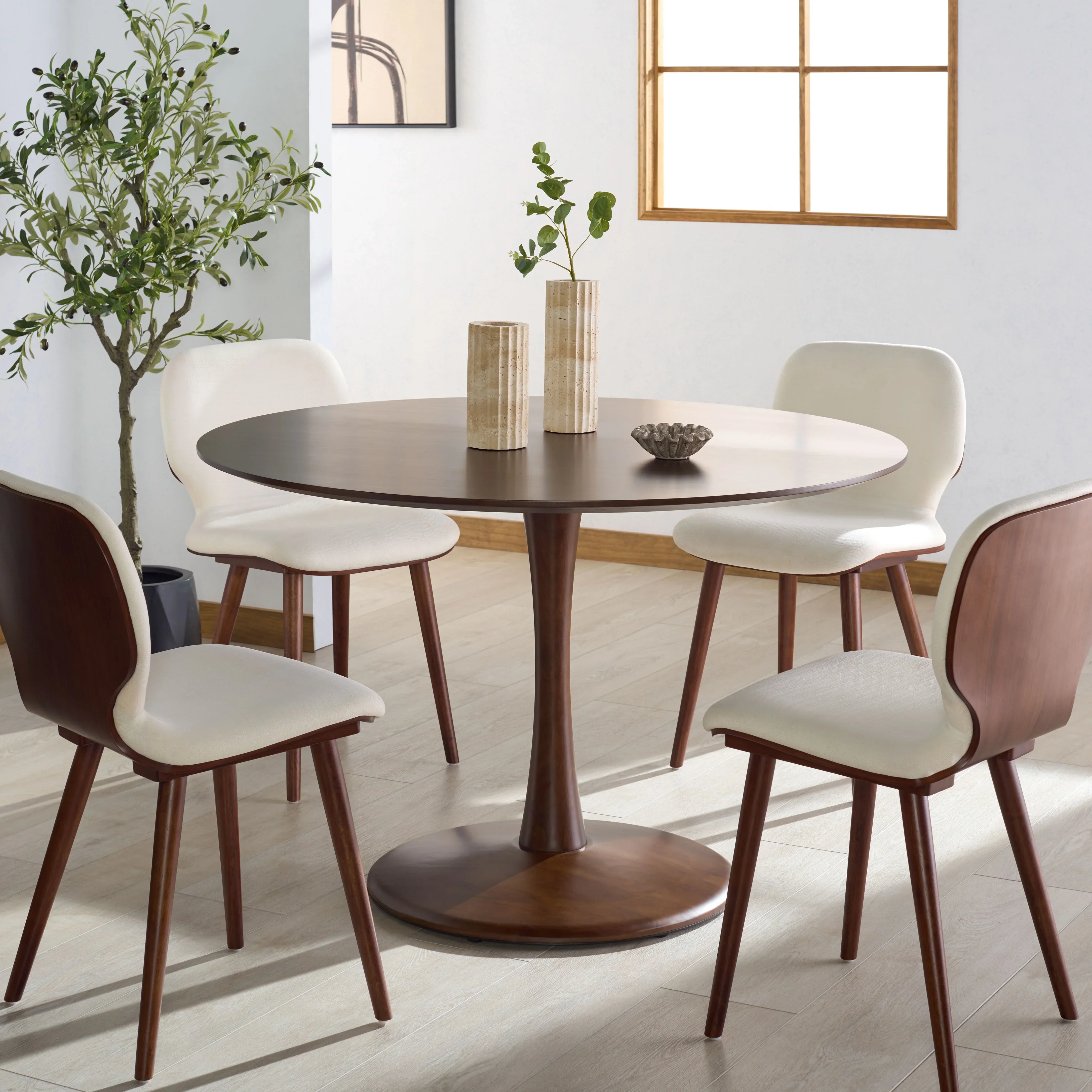 Lisette Round Pedastal Base Dining Table - Image 6