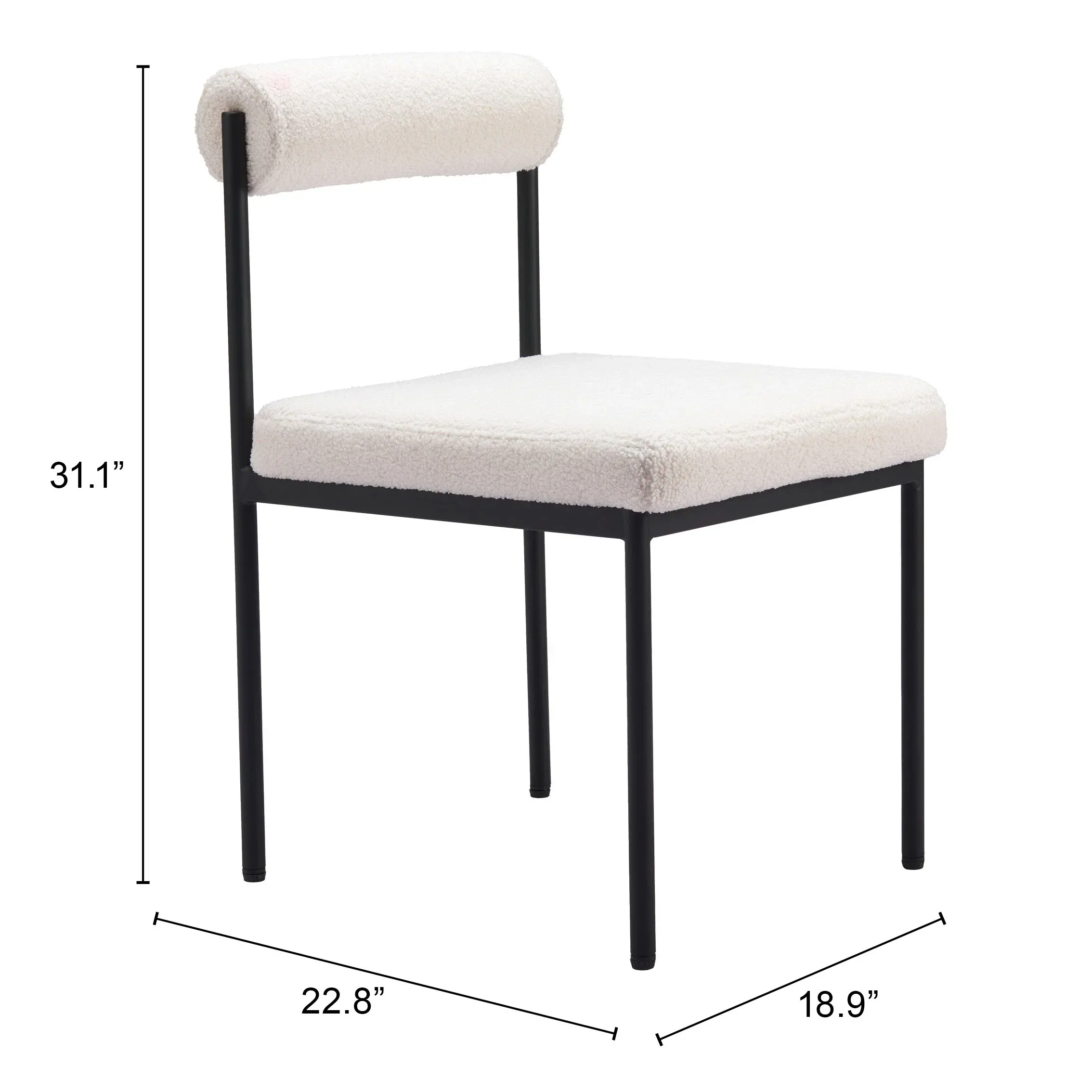 Livorno Dining Chair Ivory - Set of 2 - Image 5