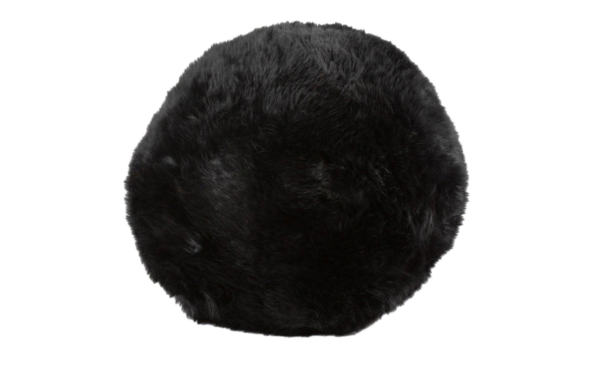 Long Wool Sheepskin Ball Cushion