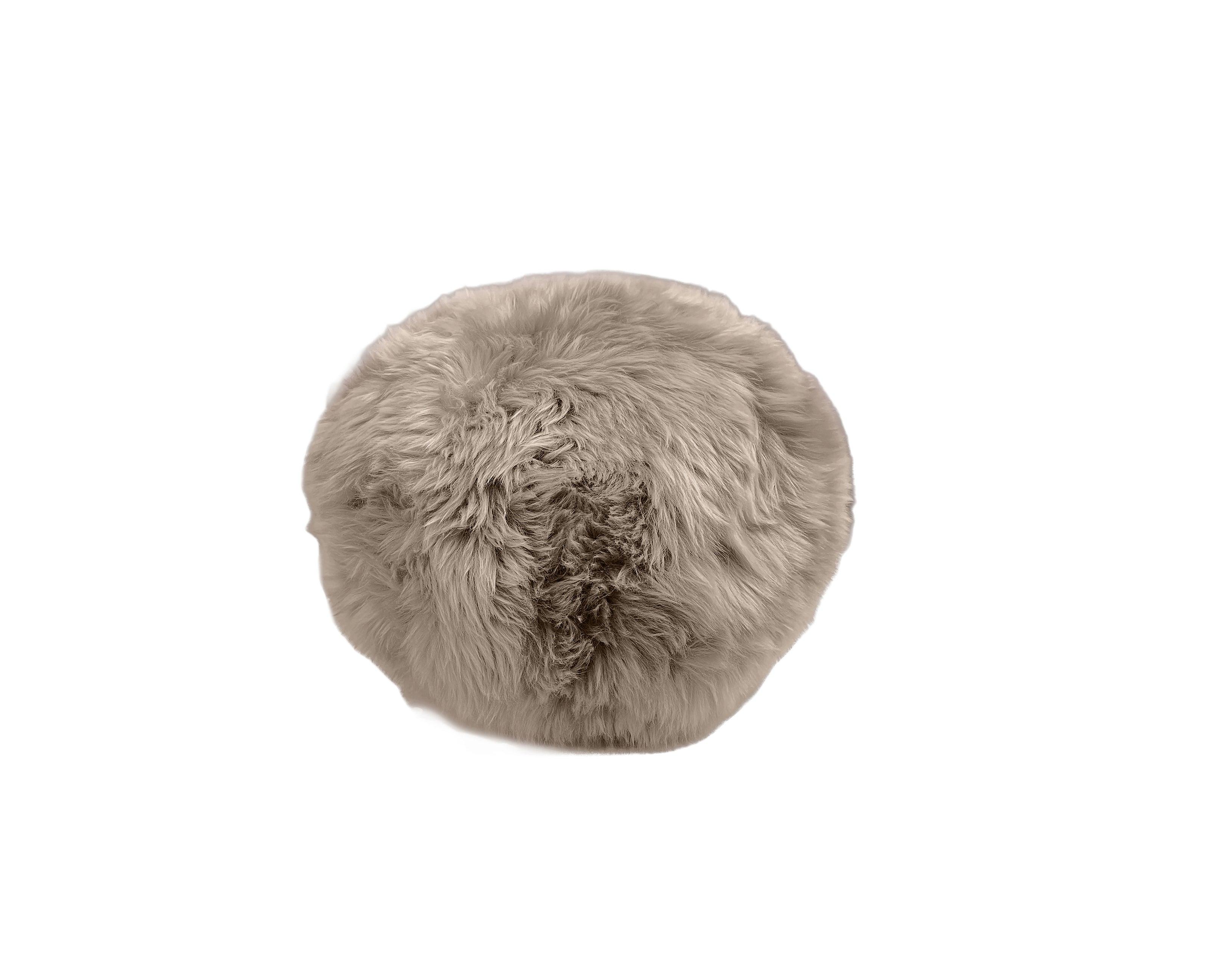 Long Wool Sheepskin Ball Cushion - Image 10