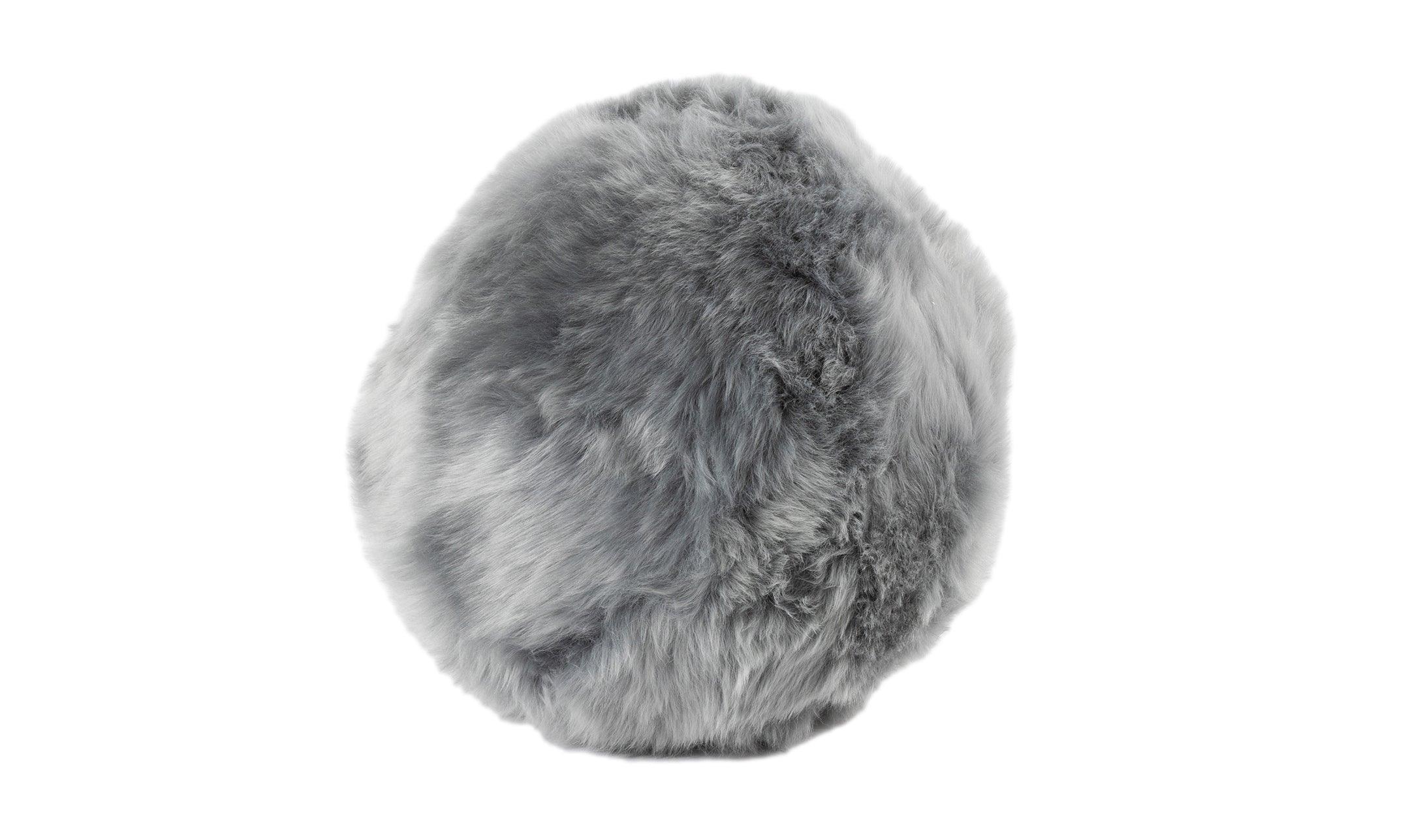 Long Wool Sheepskin Ball Cushion - Image 11