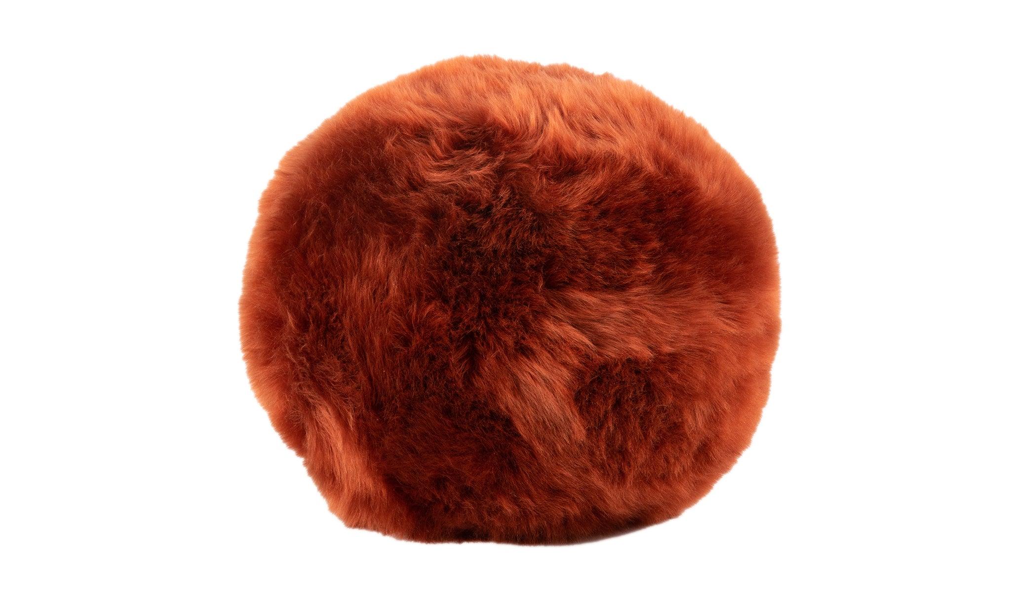 Long Wool Sheepskin Ball Cushion - Image 12