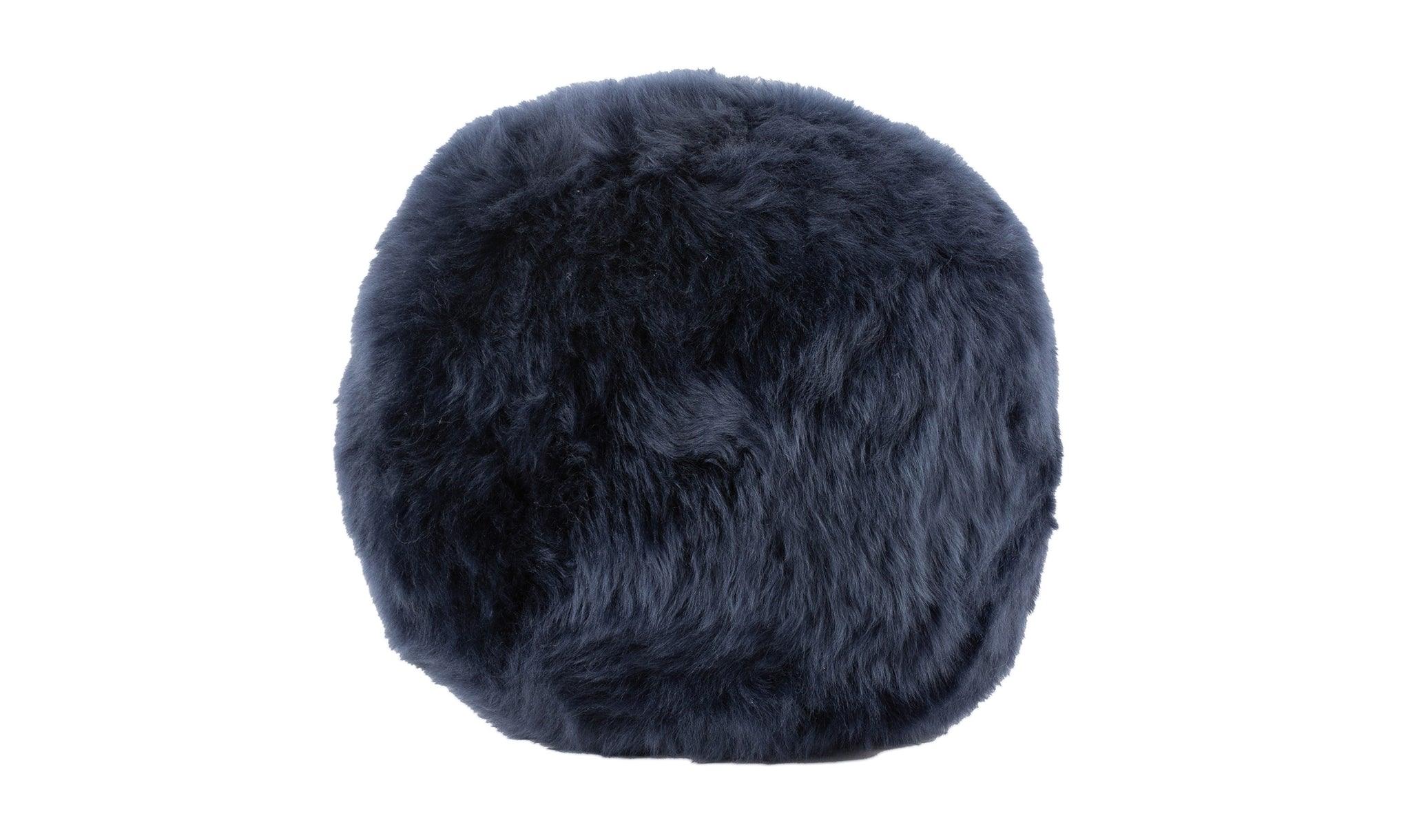 Long Wool Sheepskin Ball Cushion - Image 5