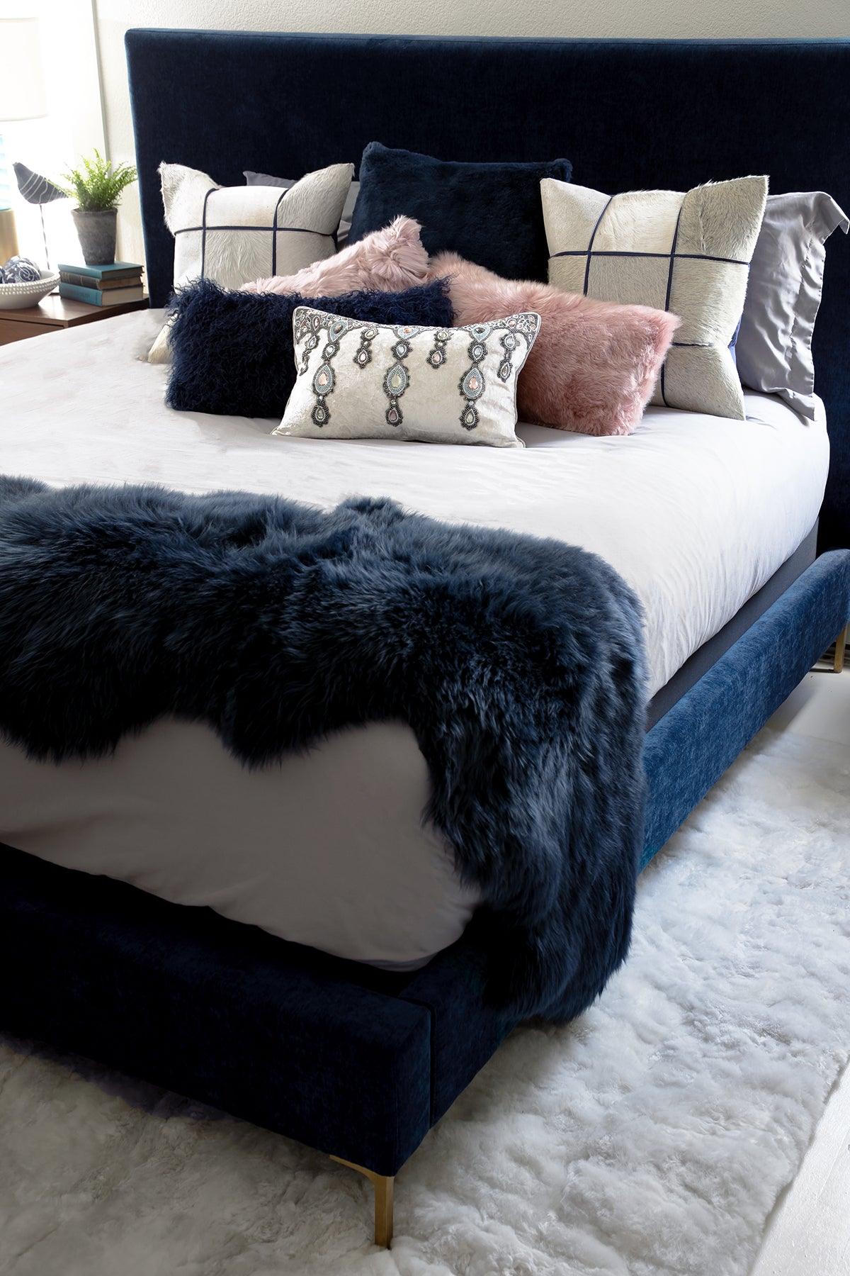 Long Wool Sheepskin Rug Double - Image 8