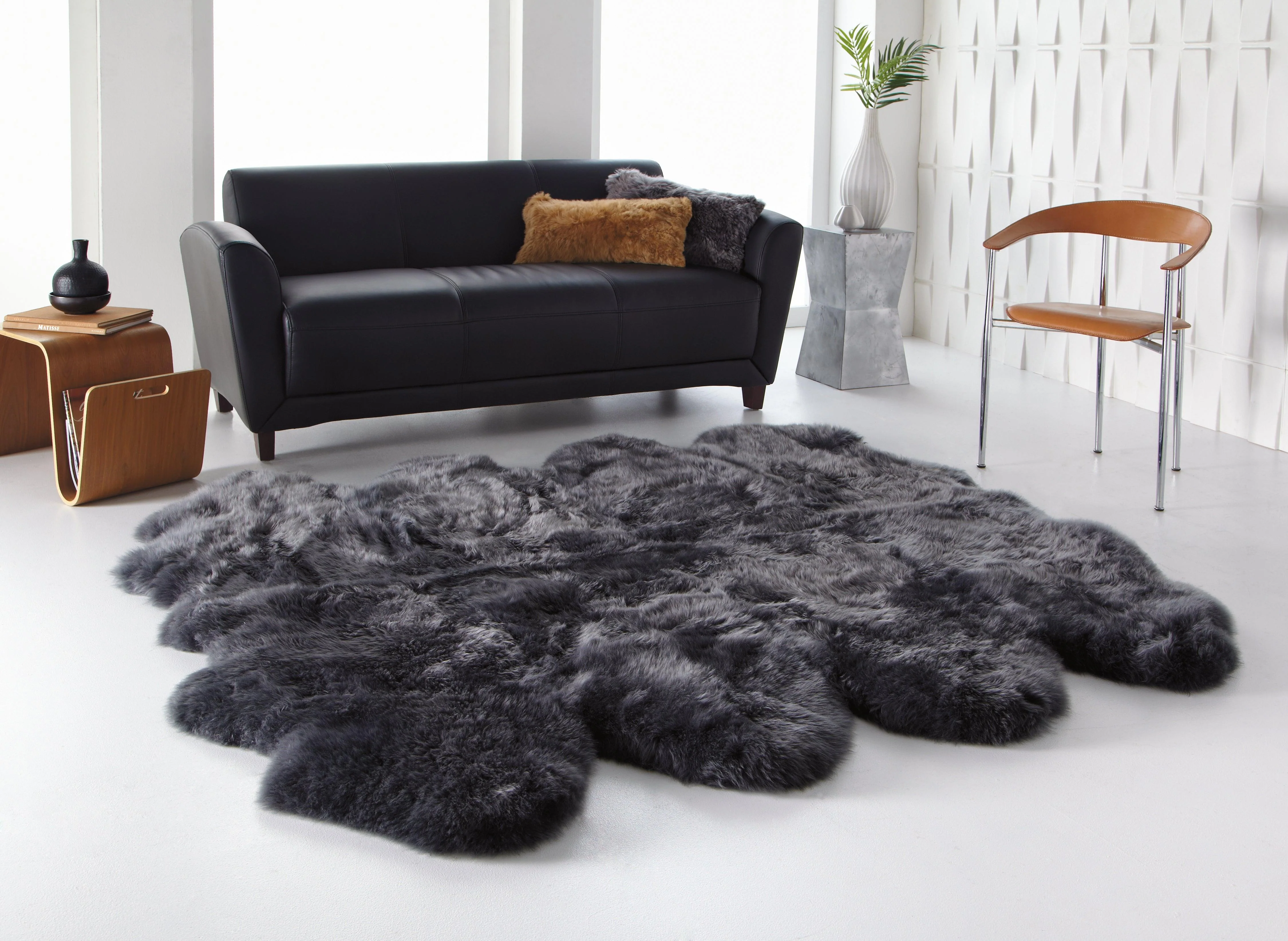 Long Wool Sheepskin Rug Octo - Image 10