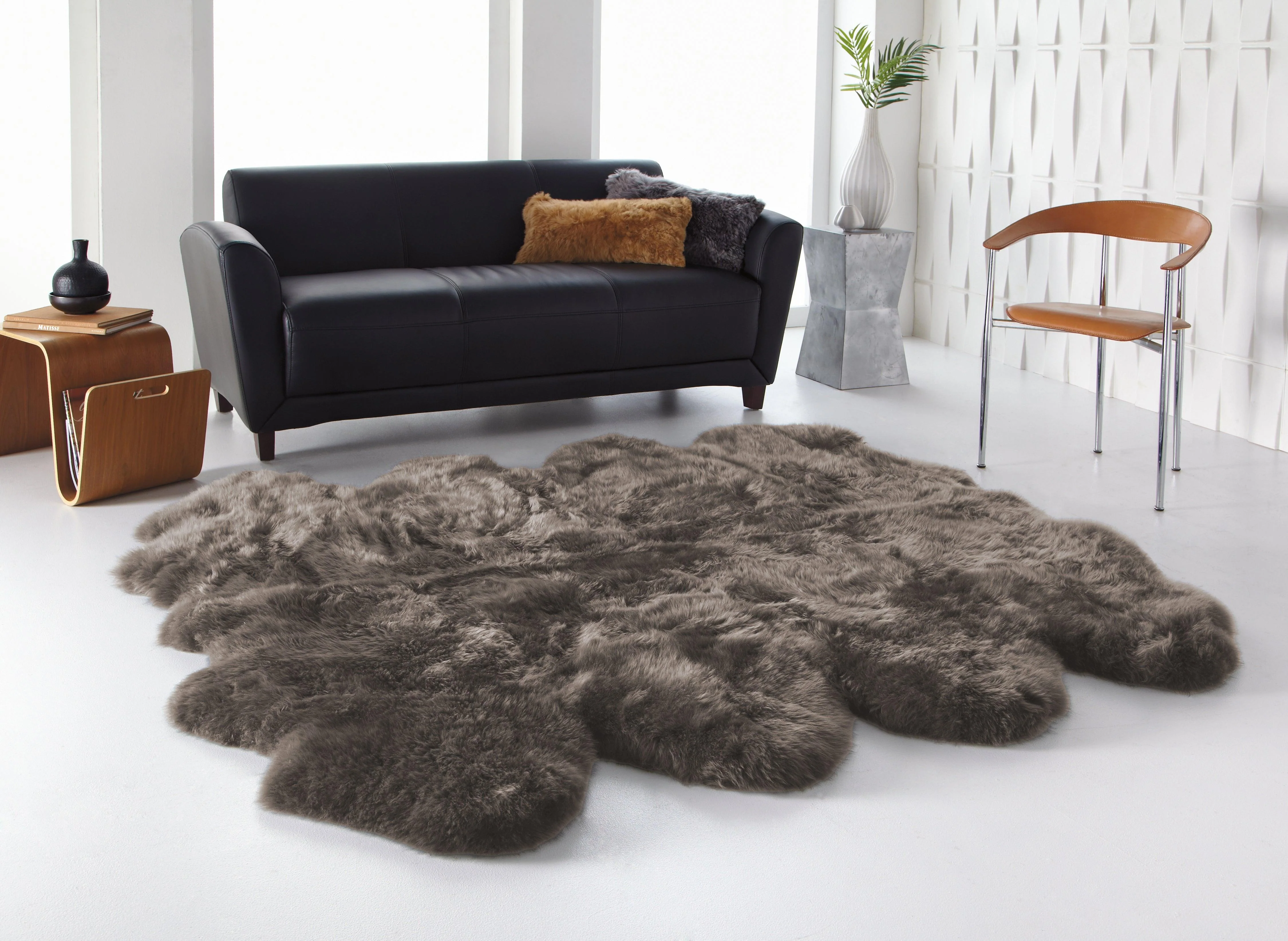 Long Wool Sheepskin Rug Octo - Image 12