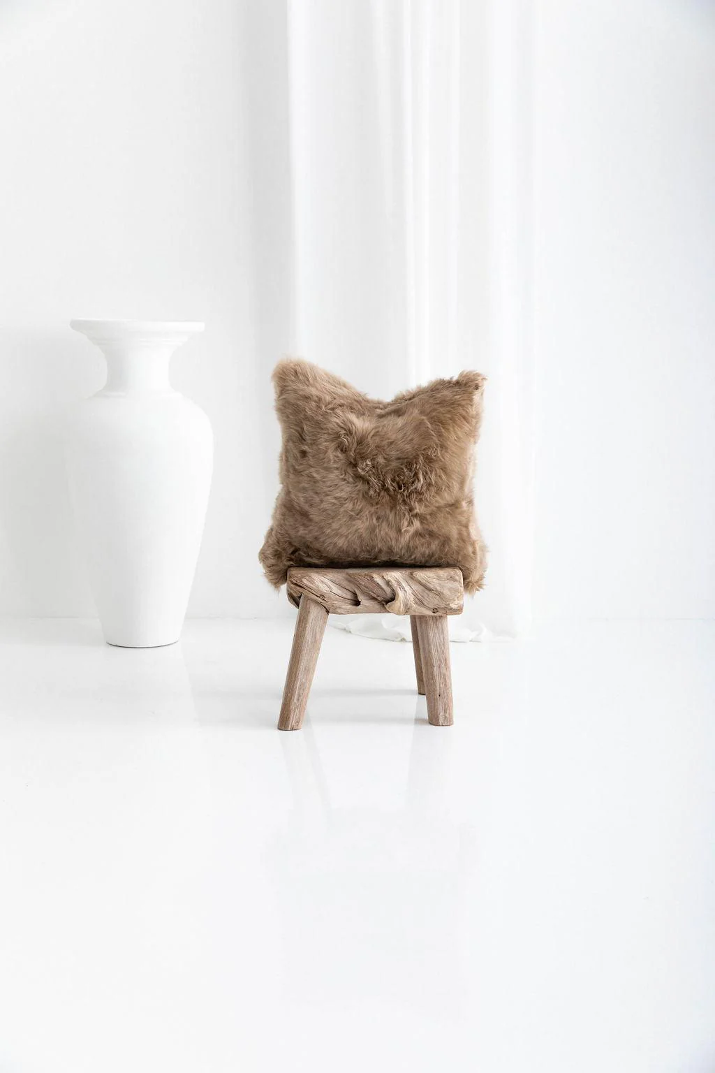 Longwool Sheepskin Square Cushion - Image 2