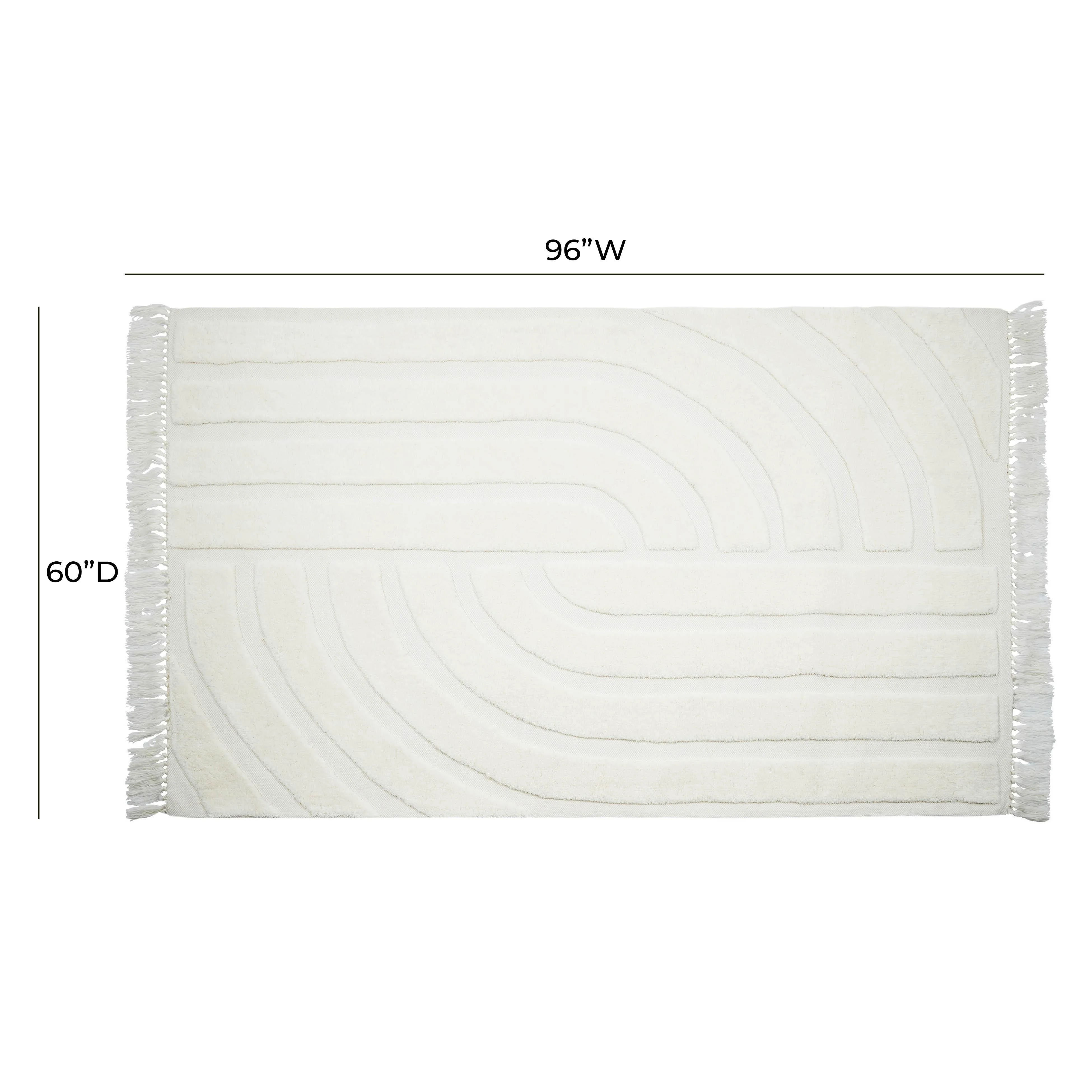 Loop White 5' x 8' Area Rug - Image 6