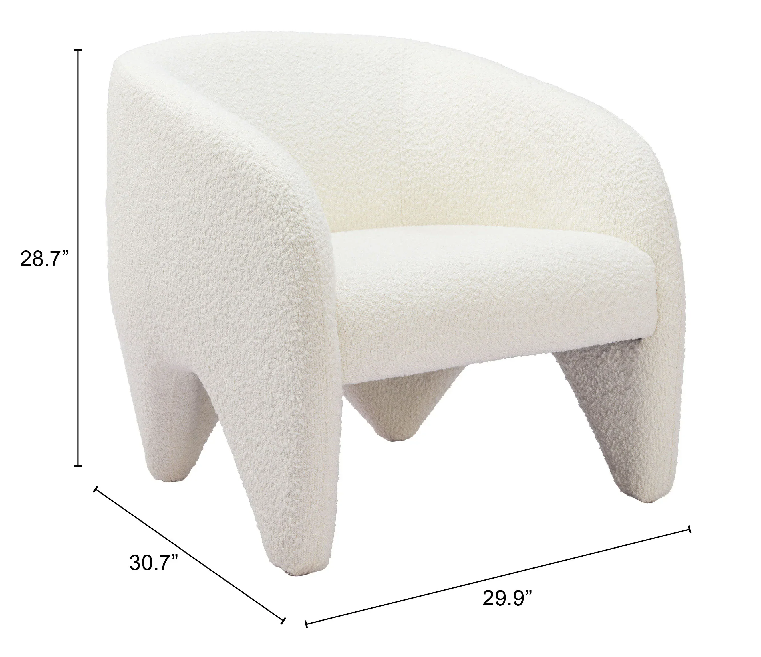 Lopta Accent Chair White - Image 6