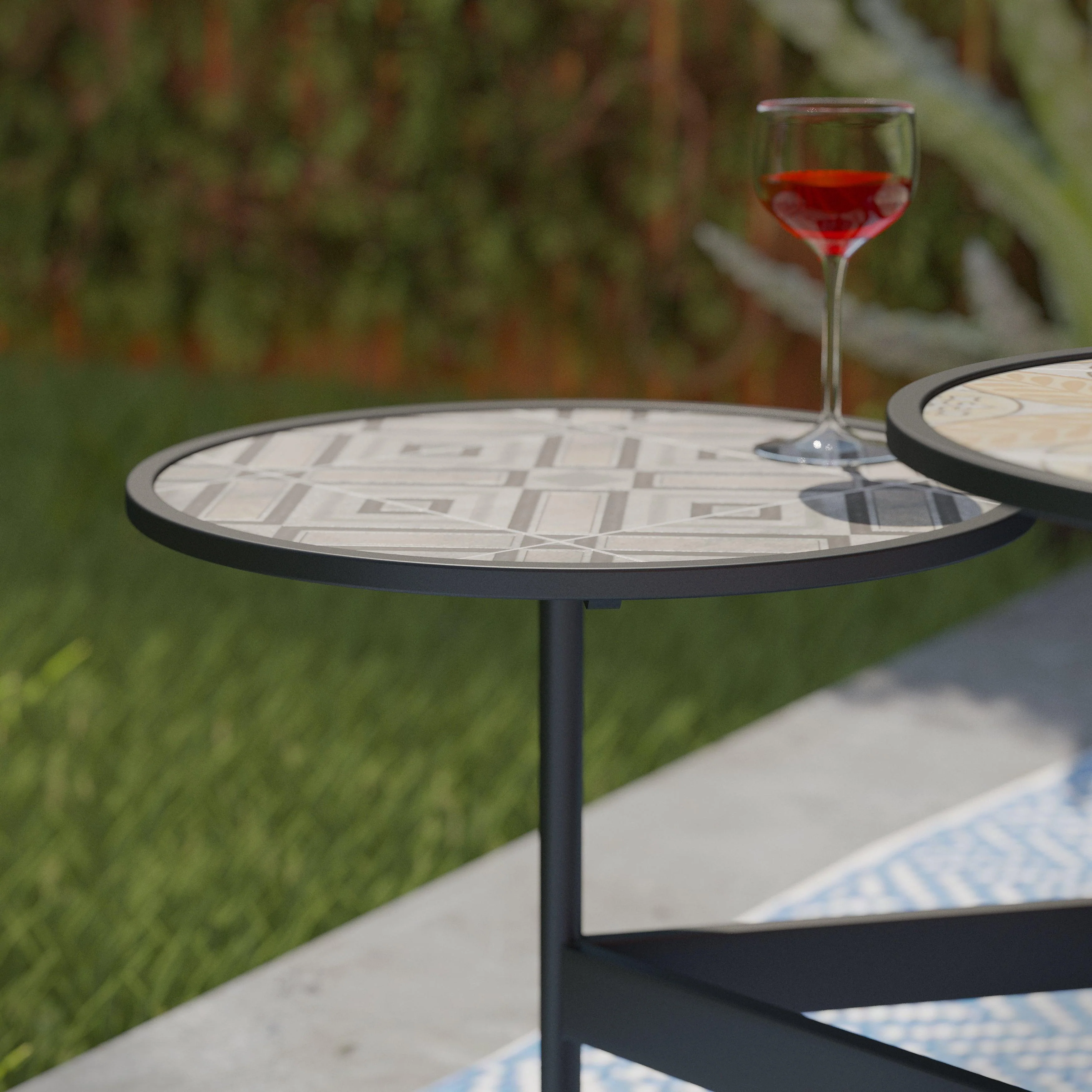 Lorengo Outdoor 3-Tier Cocktail Table - Image 7