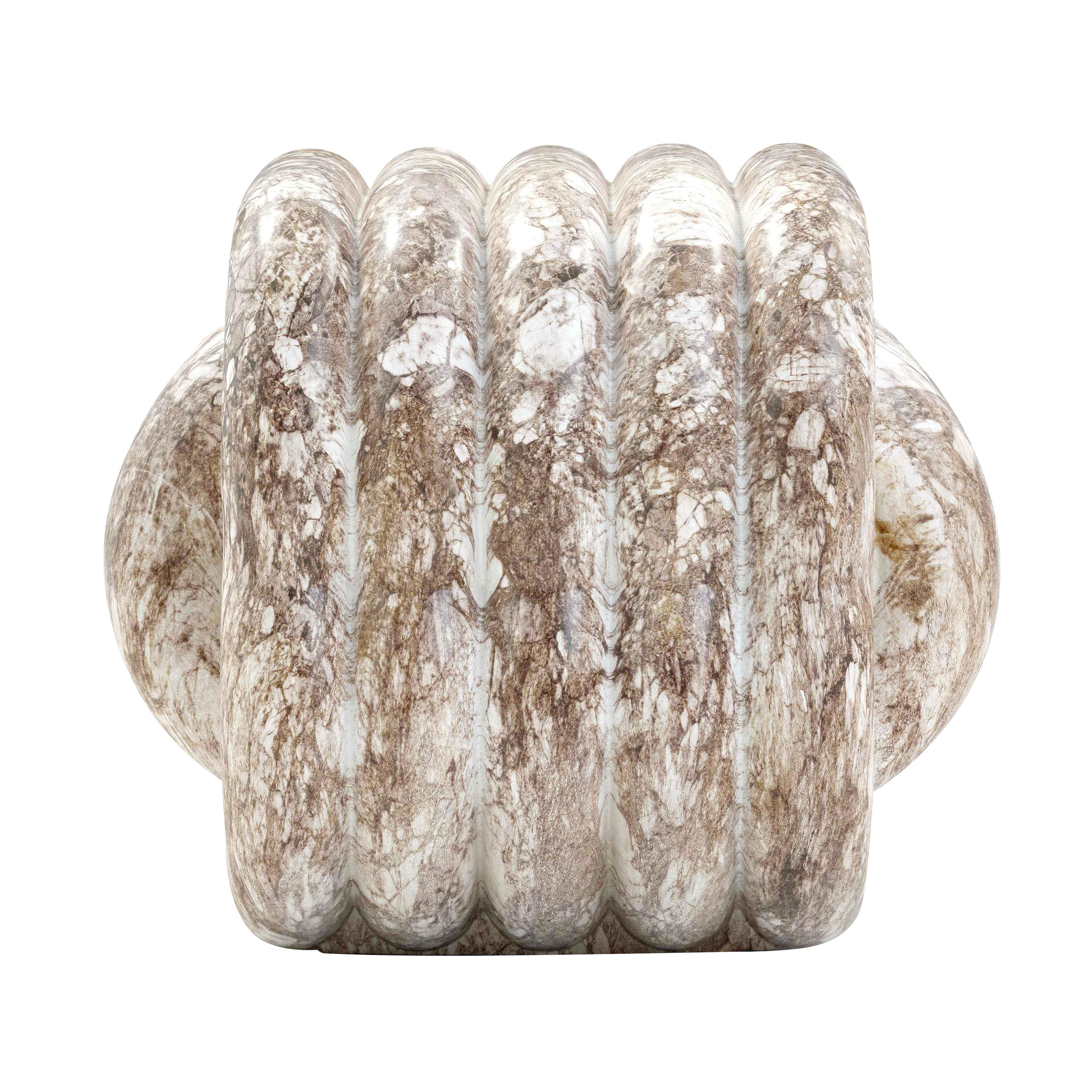 Love Knot Grey Faux Marble Indoor / Outdoor Accent Stool - Image 4