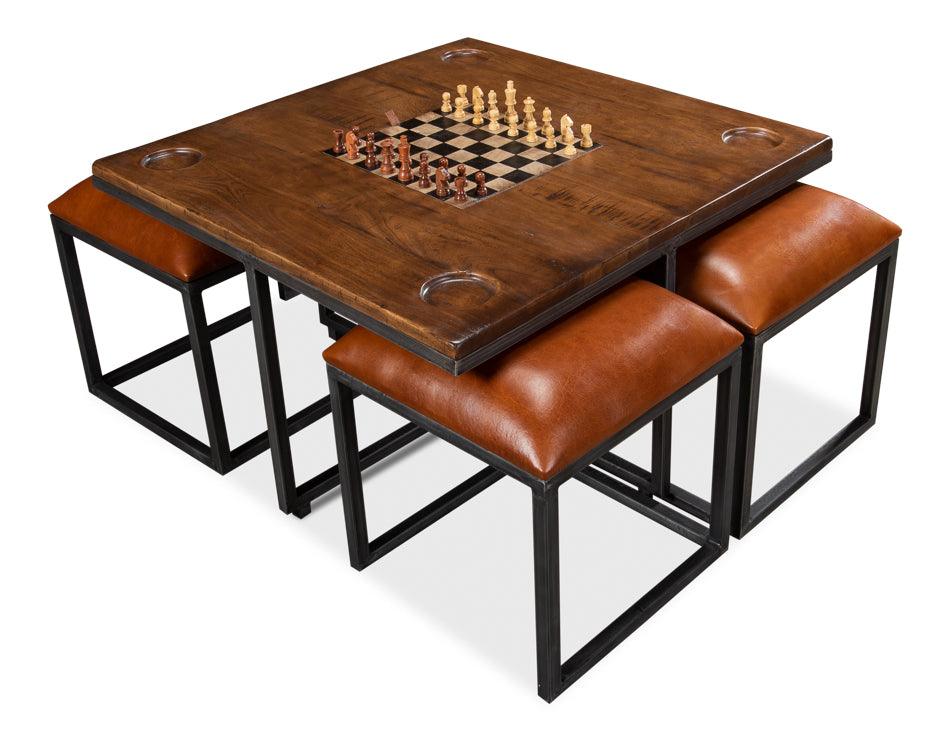 Low Game Table With Four Stools - Image 3