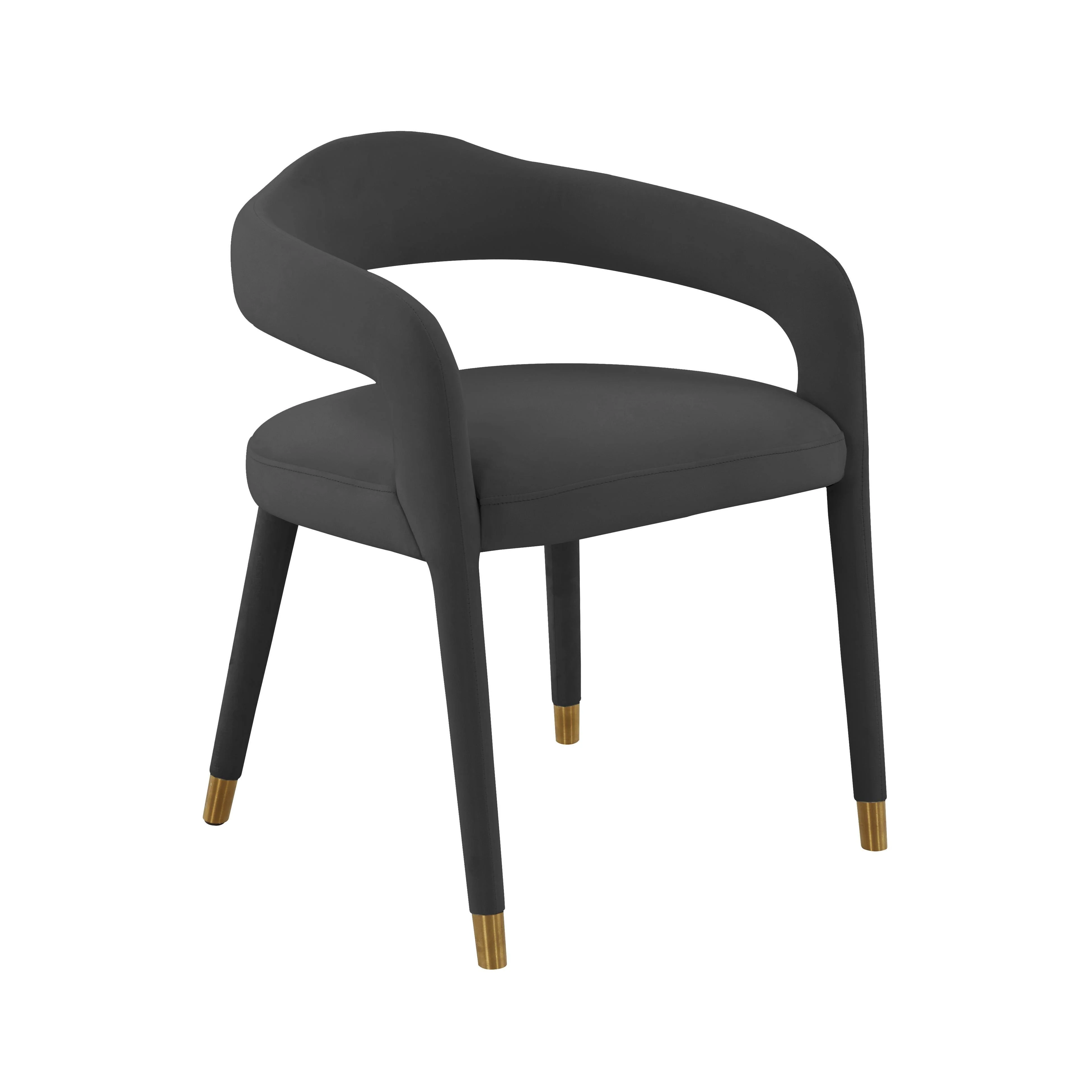 Lucia Black Velvet Dining Chair - Set of 2