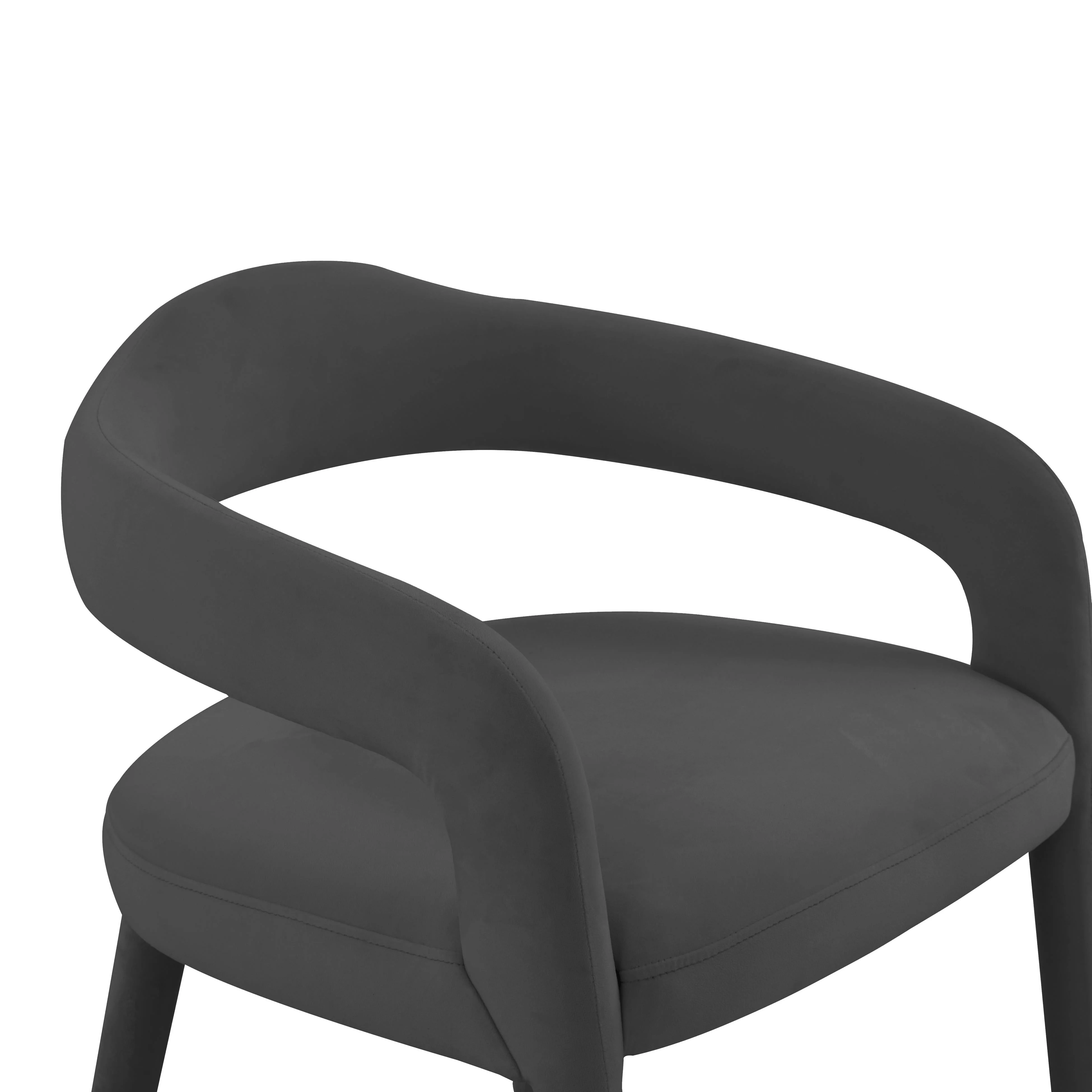 Lucia Black Velvet Dining Chair - Set of 2 - Image 5