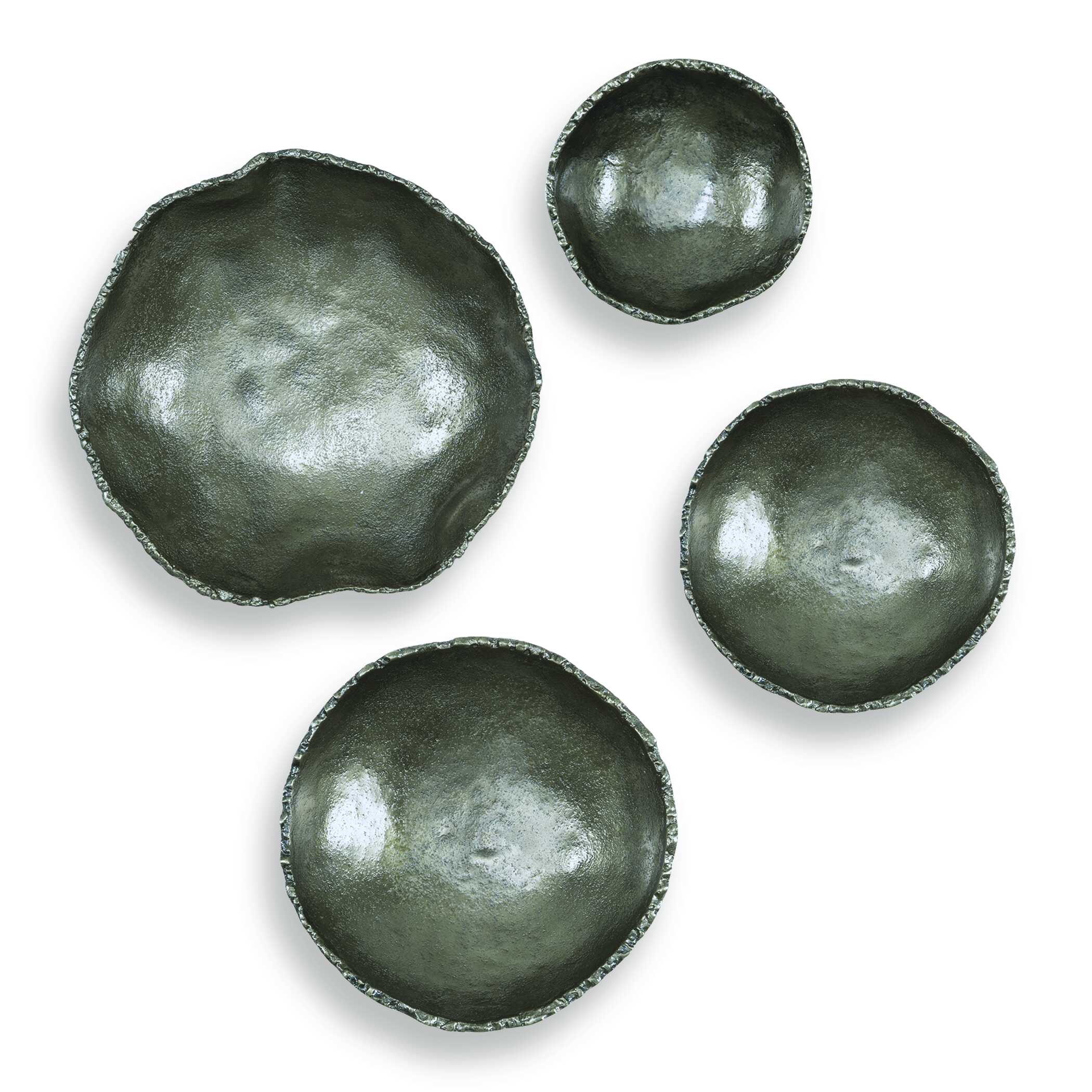 Lucky Coins Nickel Wall Decor, Set/4