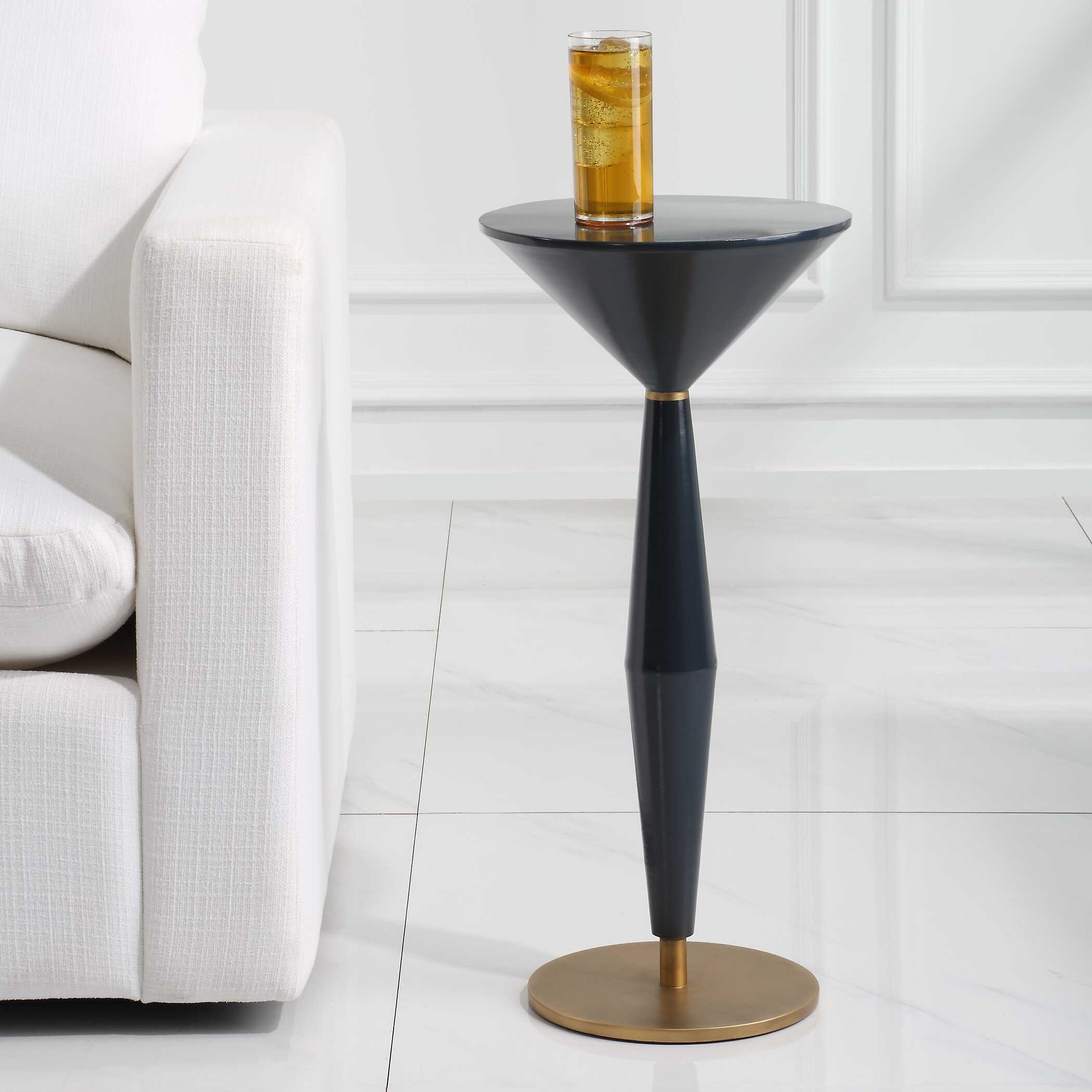 Luster Navy Blue Accent Table - Image 2