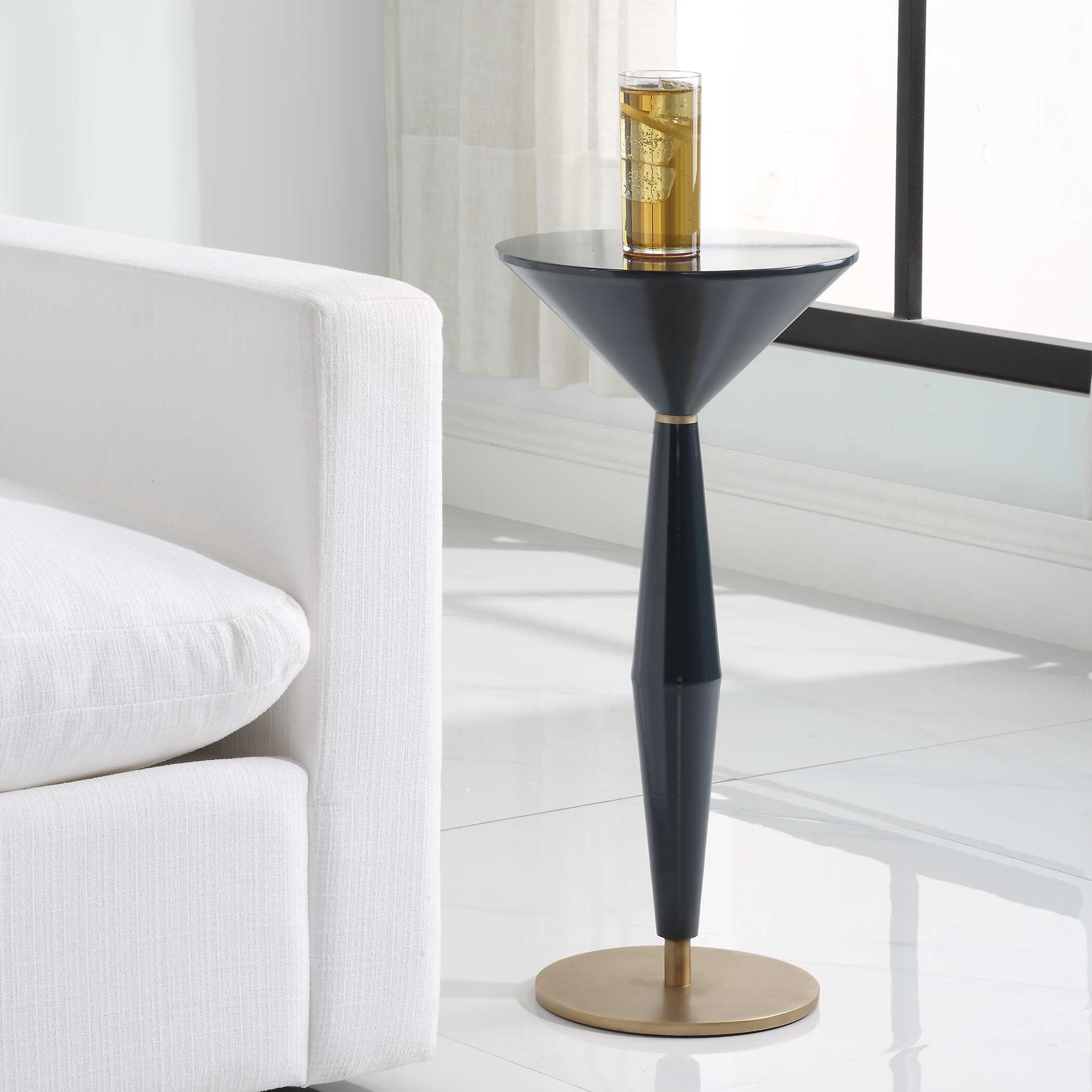 Luster Navy Blue Accent Table - Image 3