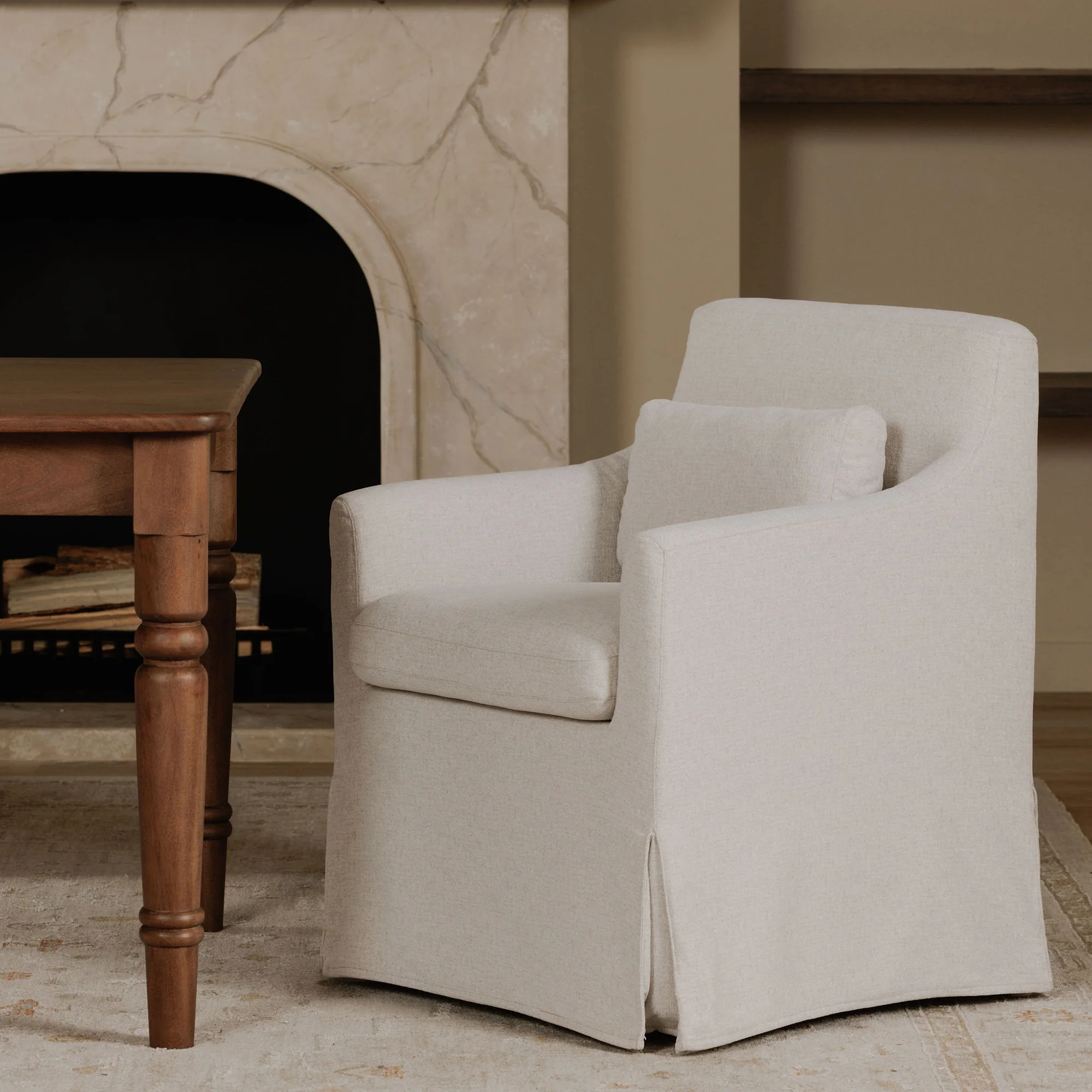 Lydia Slipcover Dining Chair - Set of 2 - Image 2