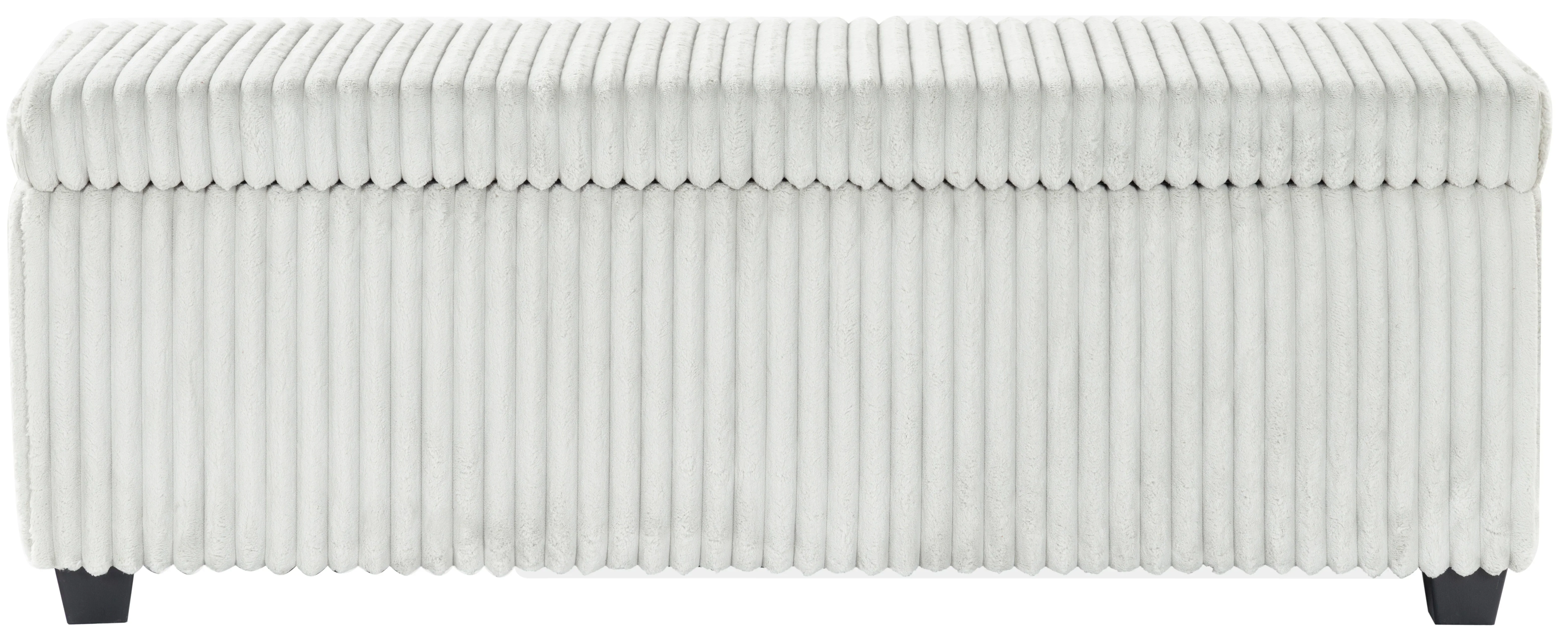 Lynzie Plush Corduroy Storage Bench - Image 11