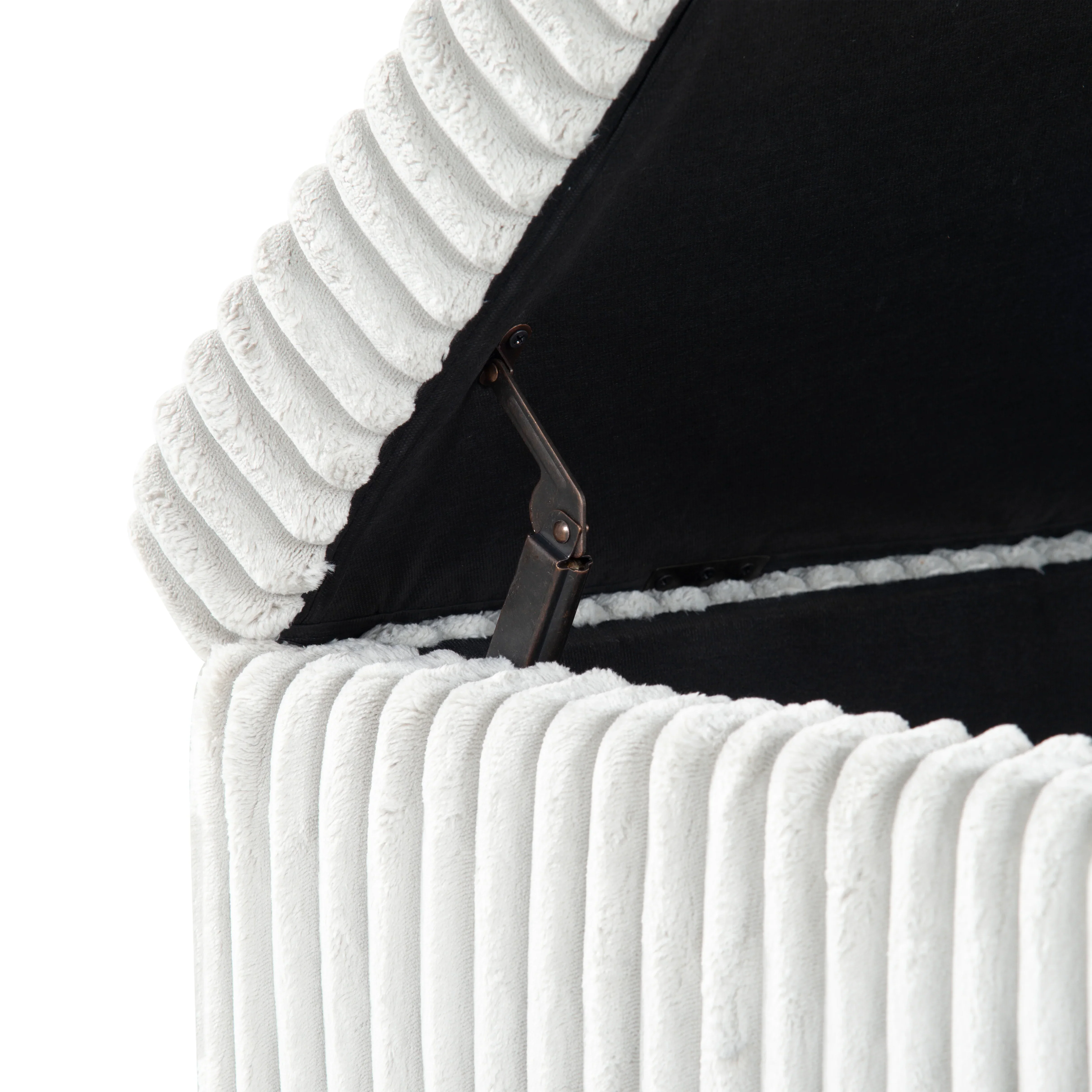Lynzie Plush Corduroy Storage Bench - Image 14