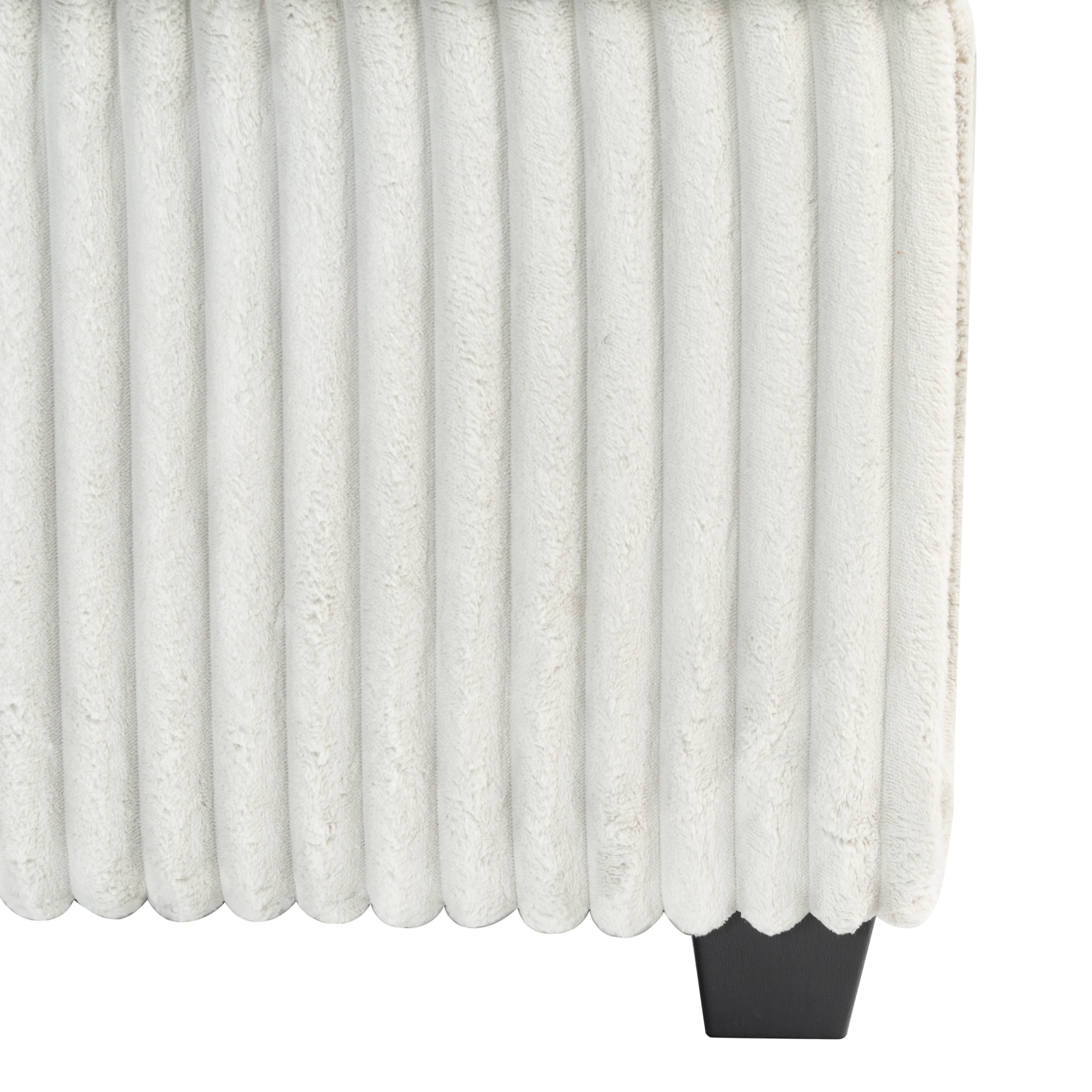 Lynzie Plush Corduroy Storage Bench - Image 19