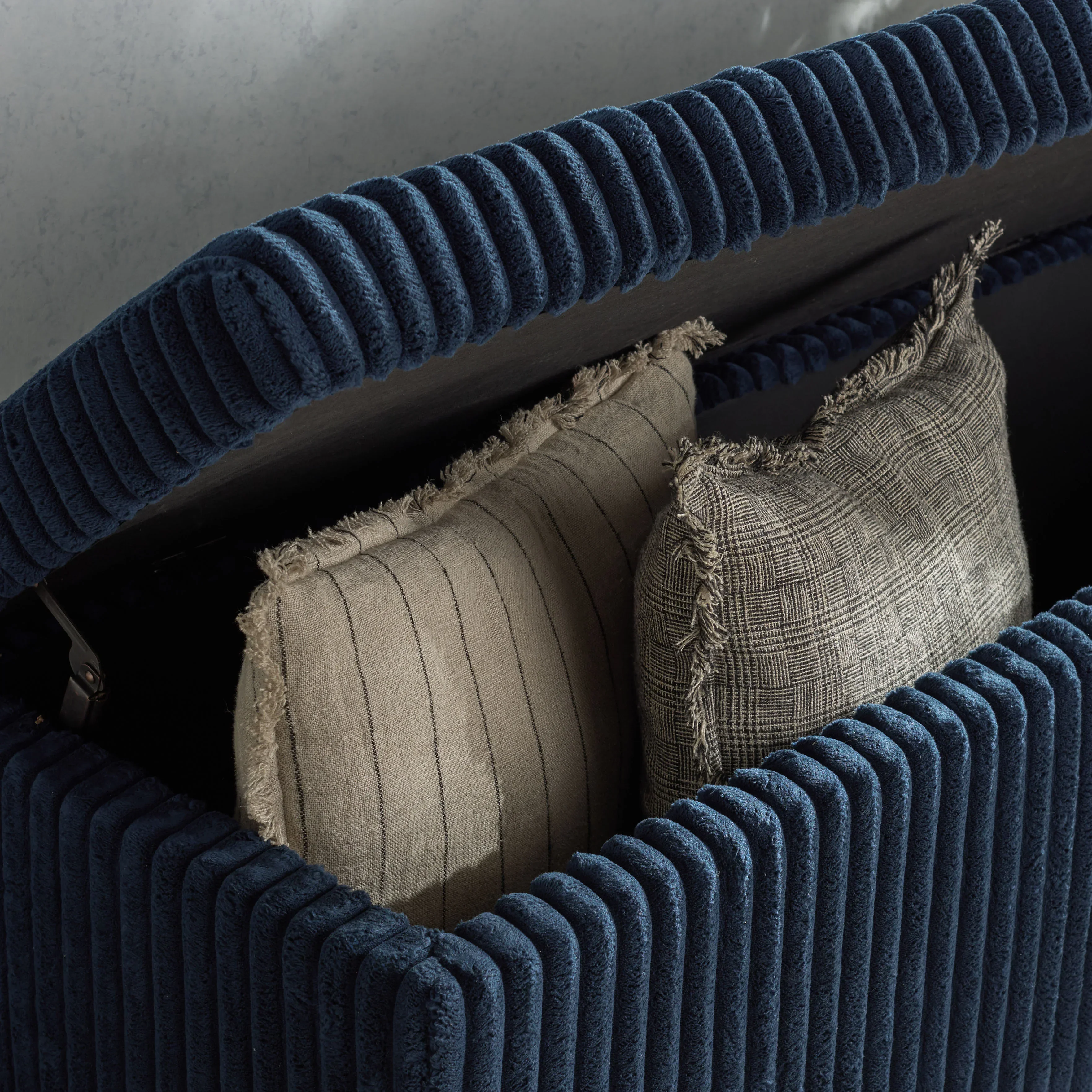 Lynzie Plush Corduroy Storage Bench - Image 23